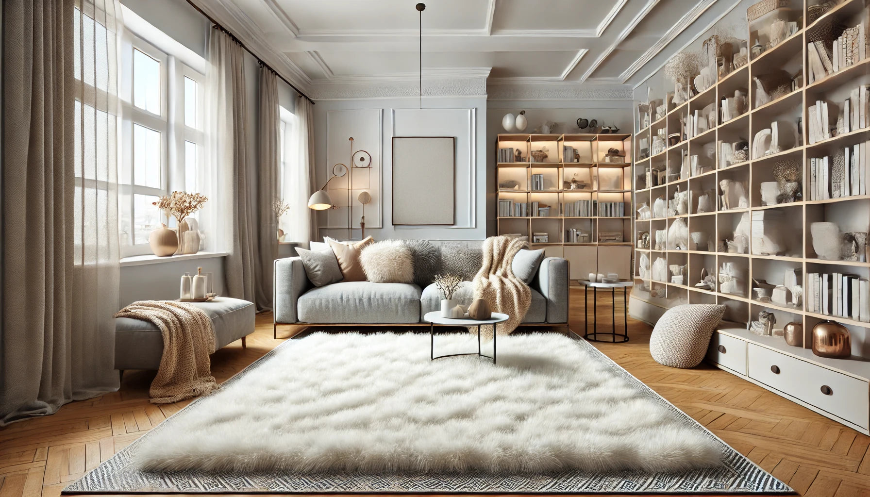 Designing with Big White Fluffy Rugs: Tips and Tricks