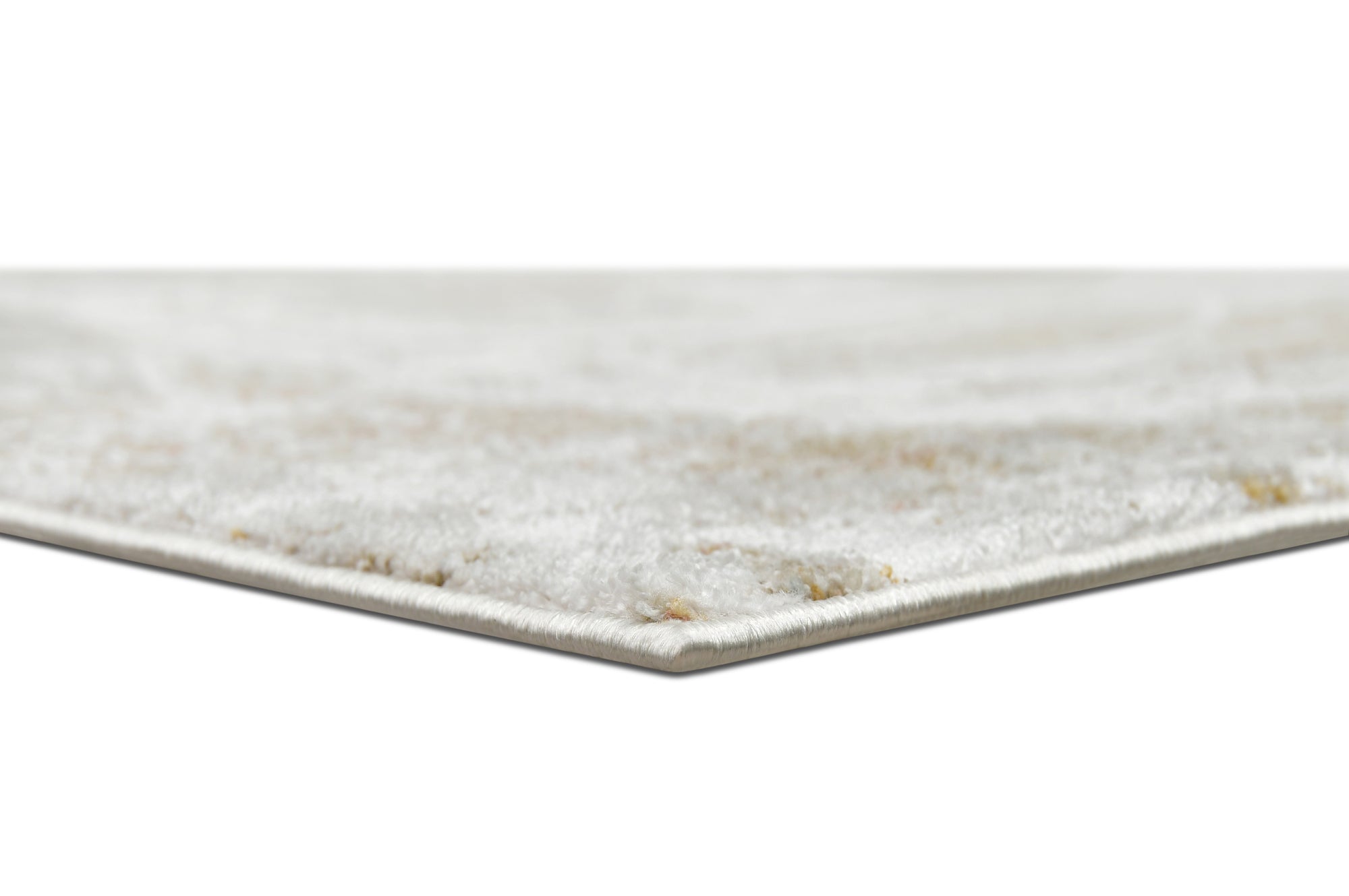 Plush Scribbled Pattern Rug - In White, Gray & Beige