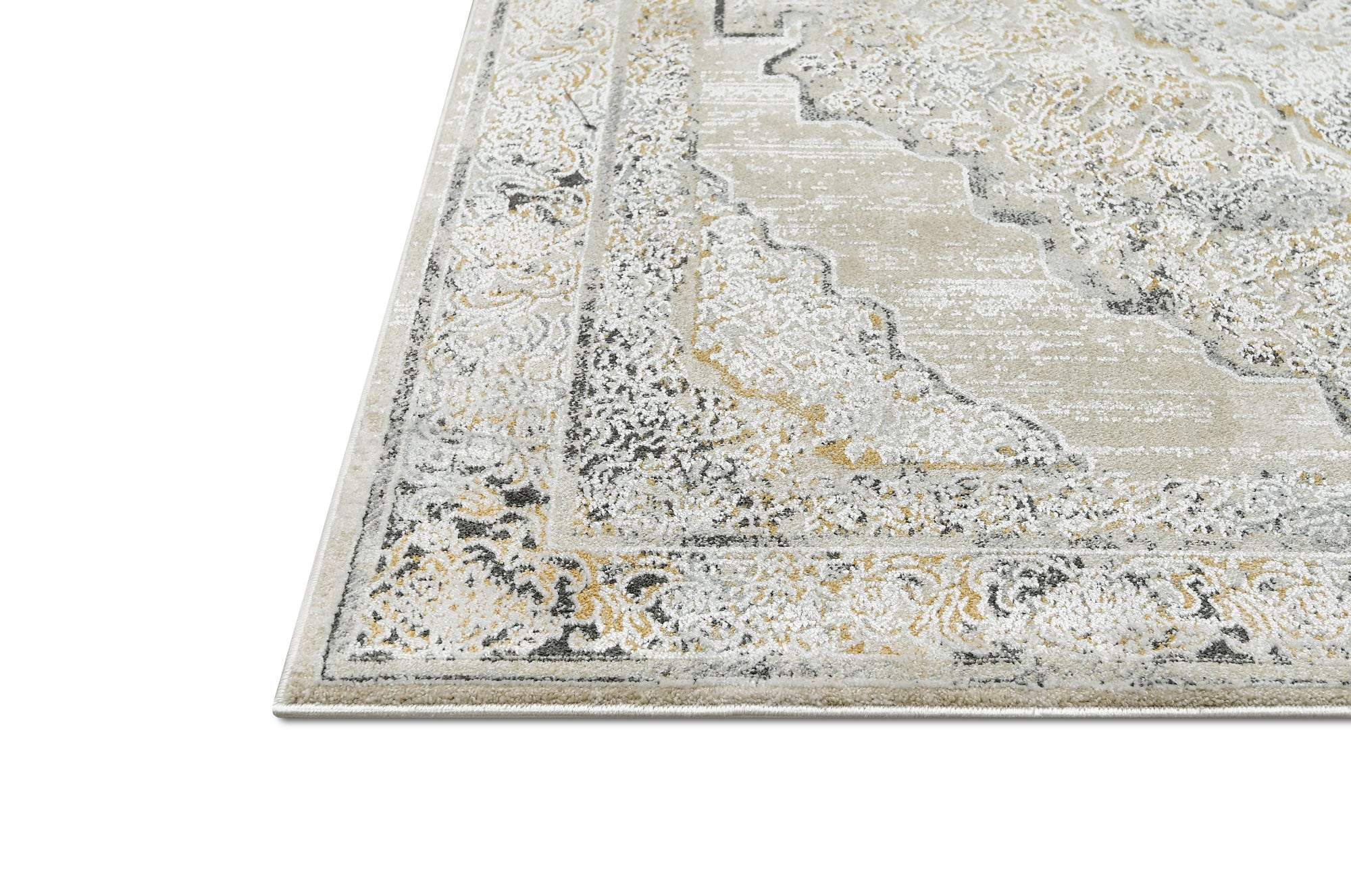 Elegant Oriental Tabriz Rug - Beige & Gray Hue