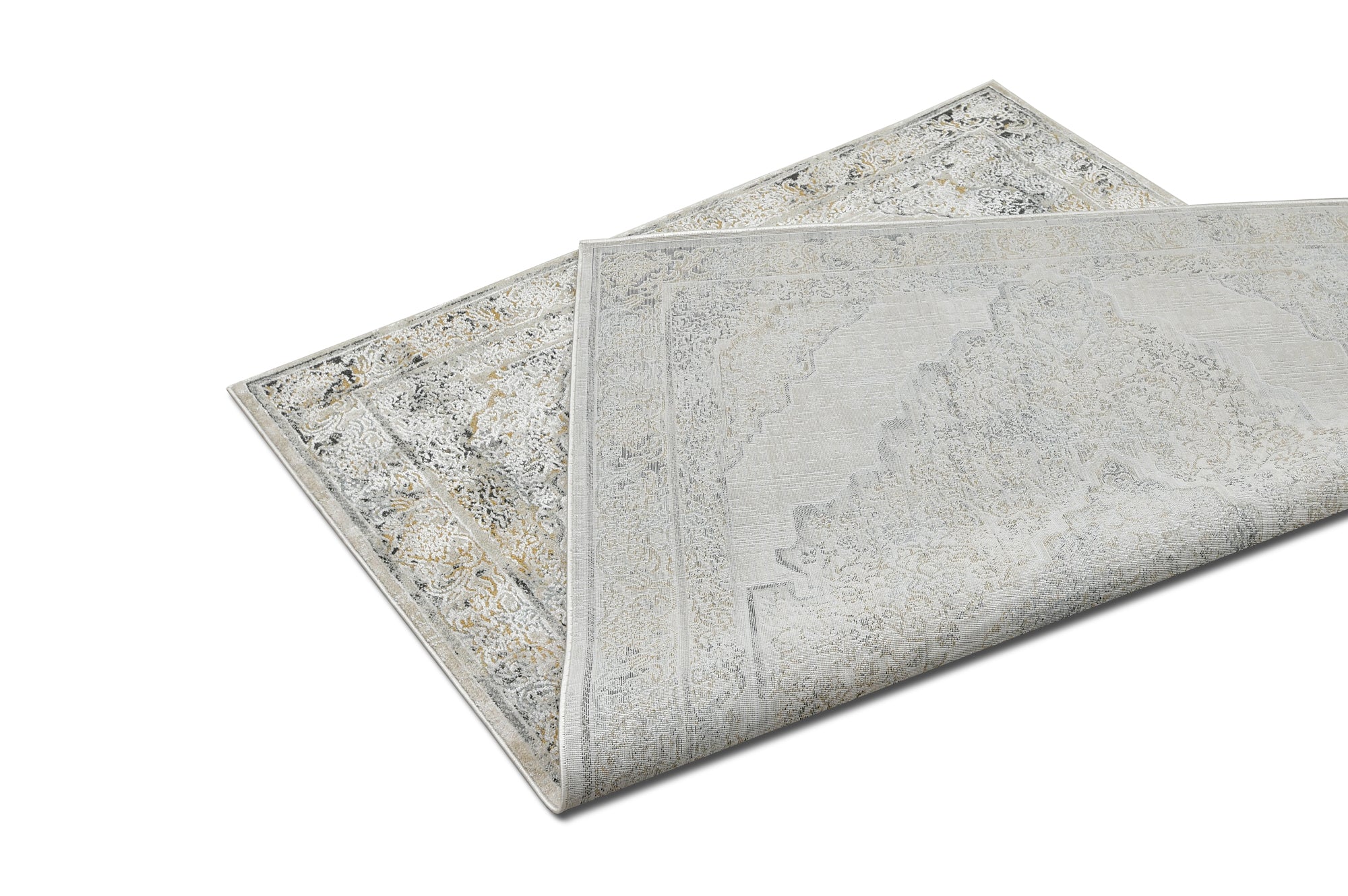 Elegant Oriental Tabriz Rug - Beige & Gray Hue