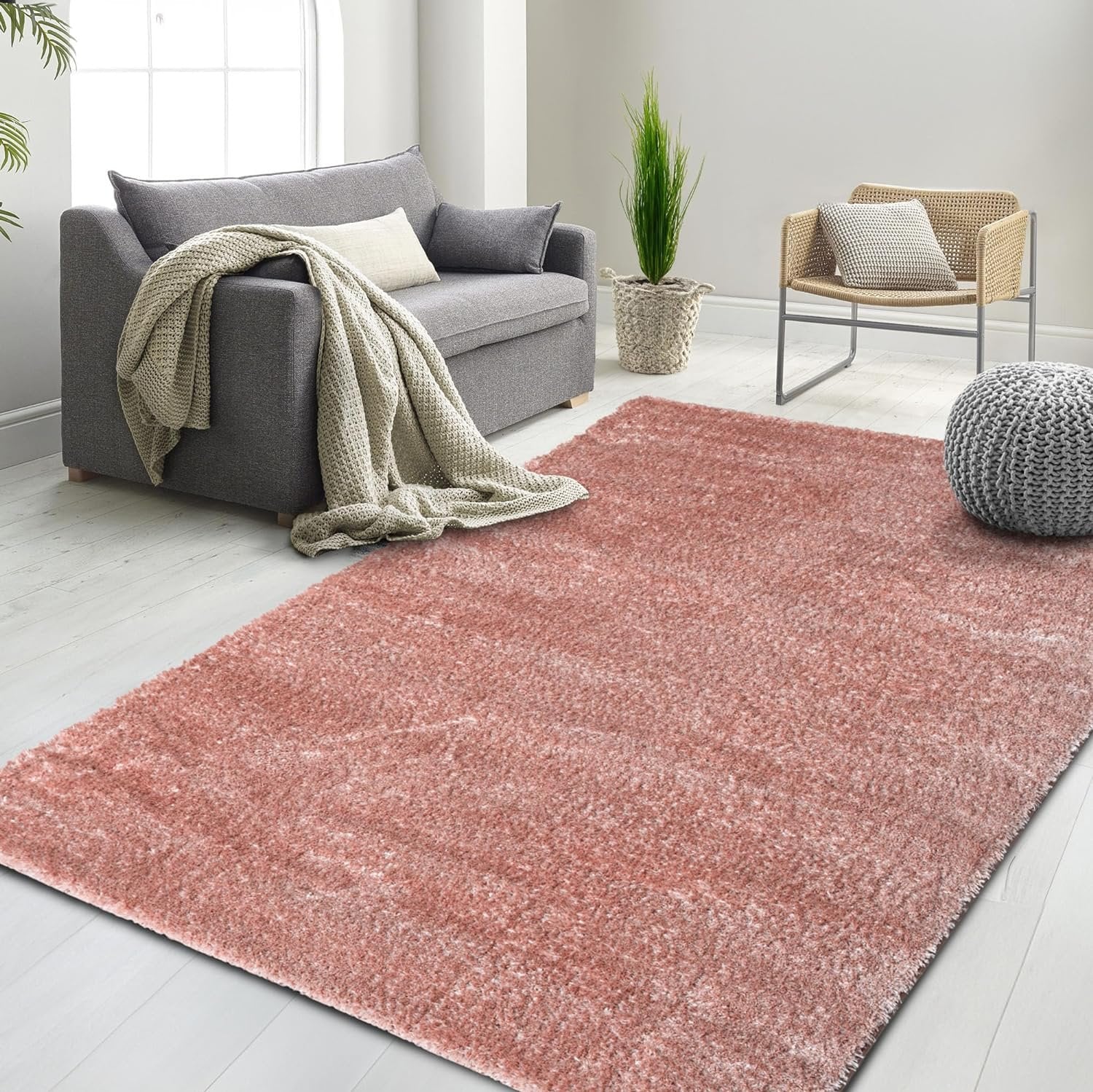 HR Plush Solid Color Shag Rug Thick Pile, High-End, Soft & Cozy Floor Carpet for Bedroom & Living Room #26227