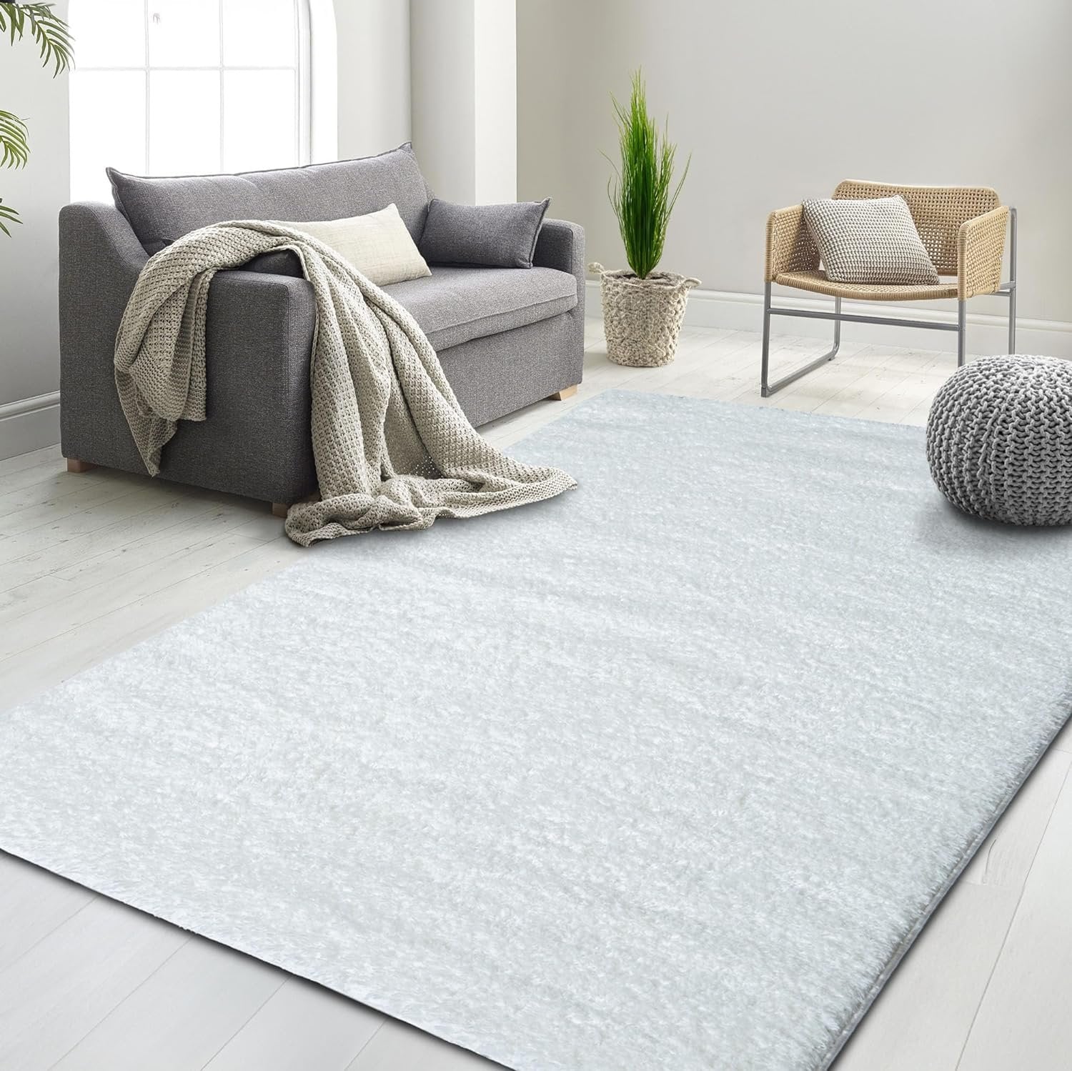 HR Plush Solid Color Shag Rug Thick Pile, High-End, Soft & Cozy Floor Carpet for Bedroom & Living Room #26227