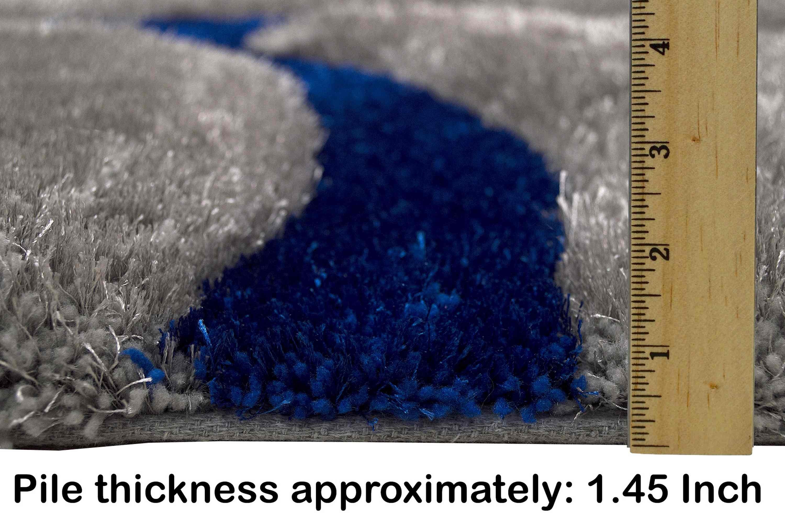 3-D Hand Carved Shaggy Rug #06