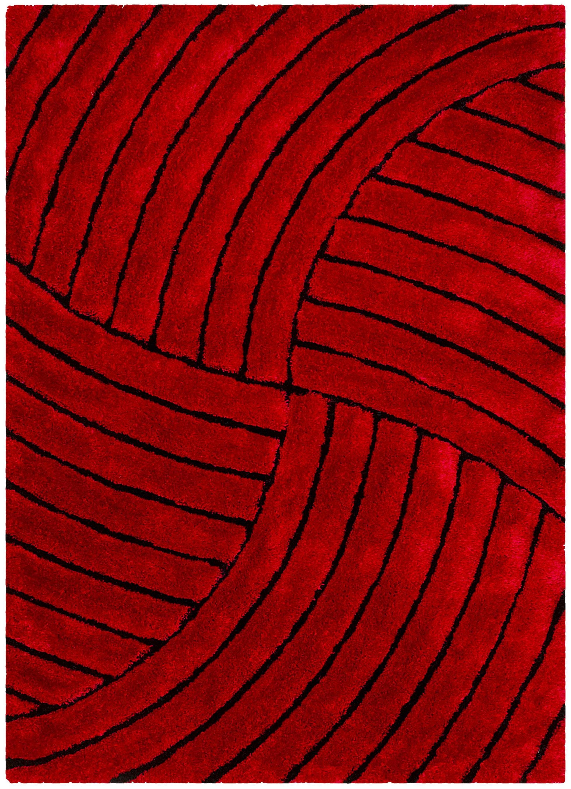 3-D Hand Carved Shaggy Rug - Soft Modern Colors