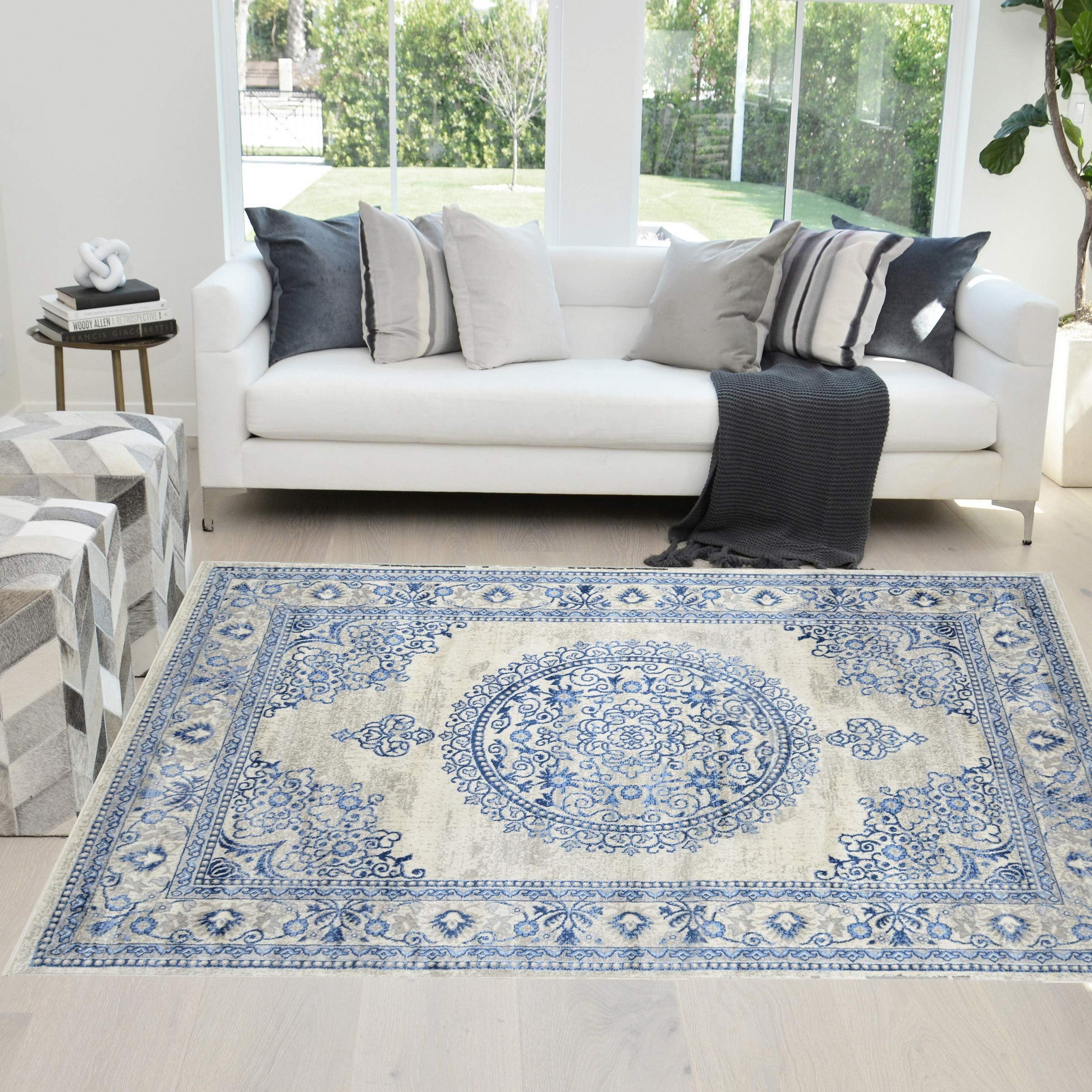 Traditional Rug for Living Room Antiqued Oriental Boho Décor