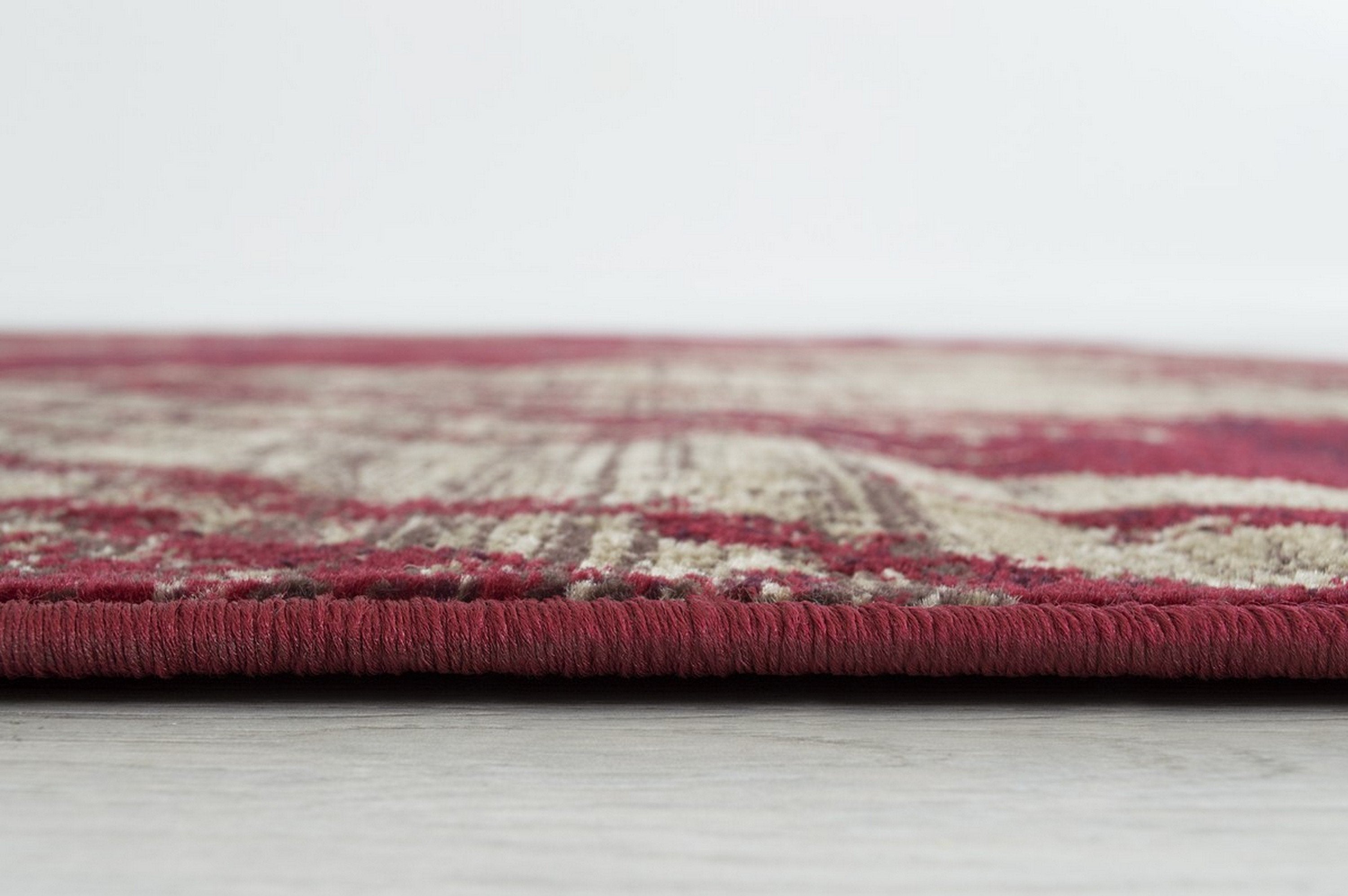 Abstract Splash Pattern Rug - Burgundy, Maroon, and Gold Design