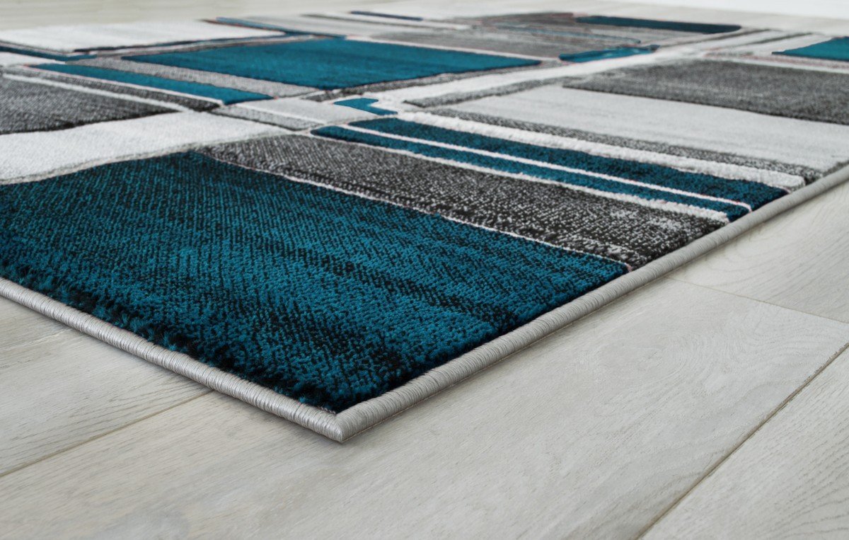 Modern Cubism Area Rug – Hand Carved and Stylish