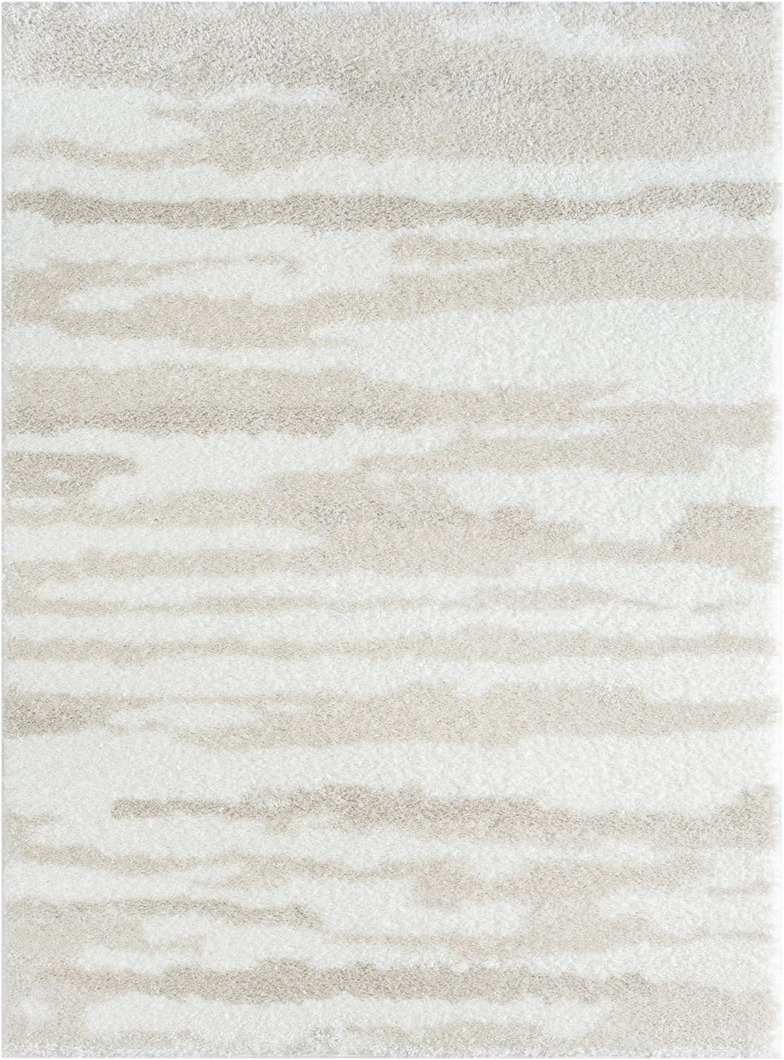 HR Modern Abstract Shag Area Rug Luxurious Soft Plush Texture for Contemporary Home Decor, #26224