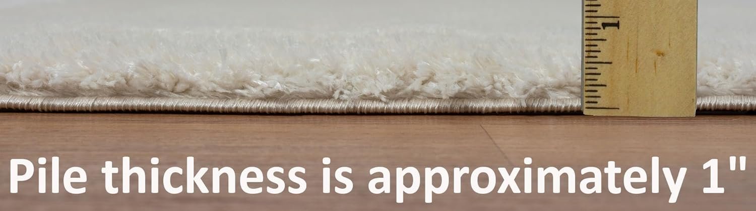 HR Plush Solid Color Shag Rug Thick Pile, High-End, Soft & Cozy Floor Carpet for Bedroom & Living Room #26227