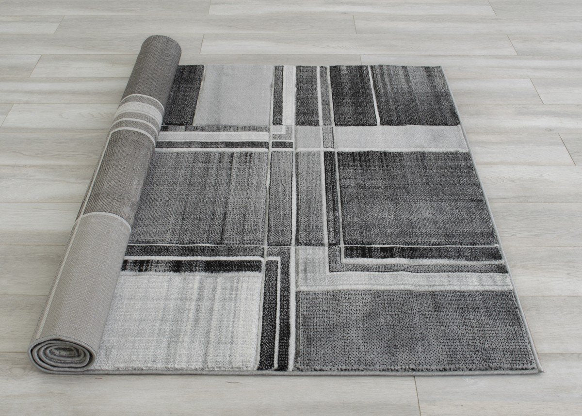 Modern Cubism Area Rug – Hand Carved and Stylish