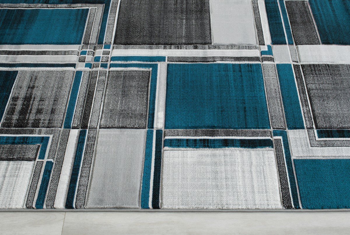 Modern Cubism Area Rug – Hand Carved and Stylish