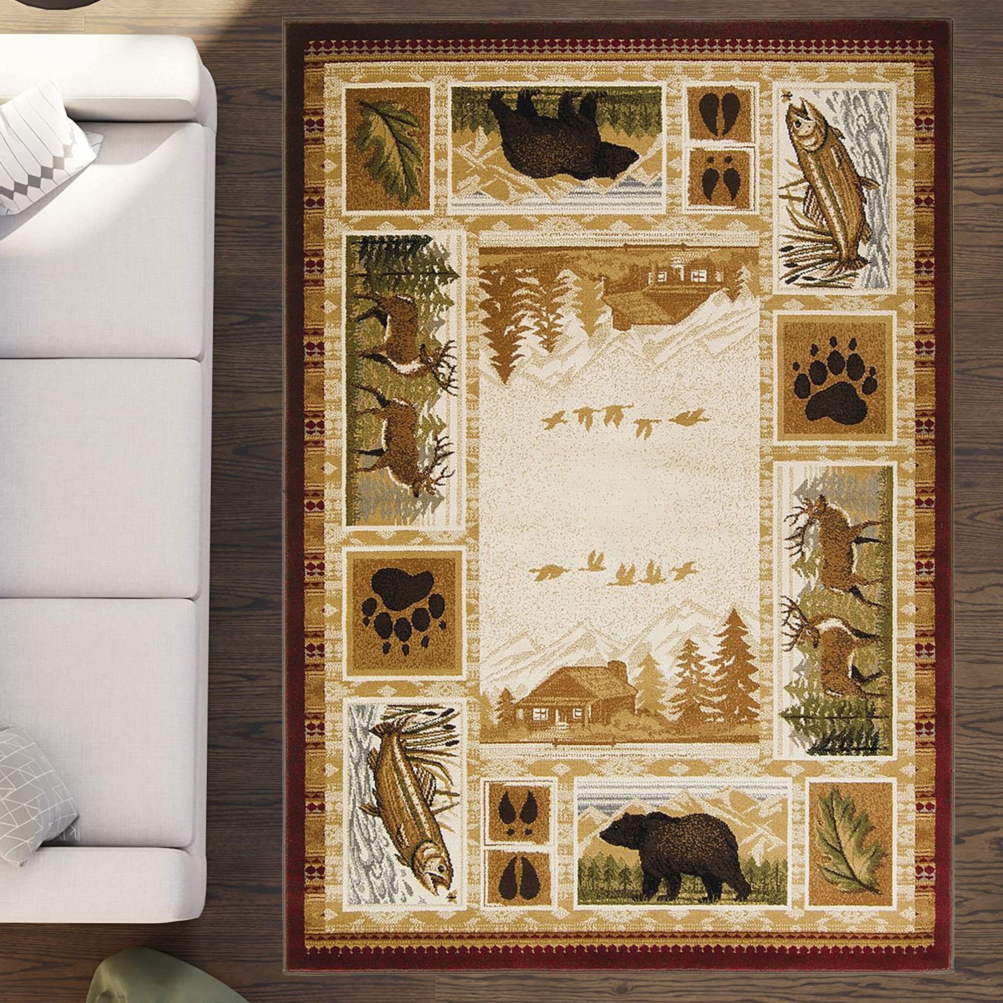 Rustic Wildlife Rug - Multicolor Hue
