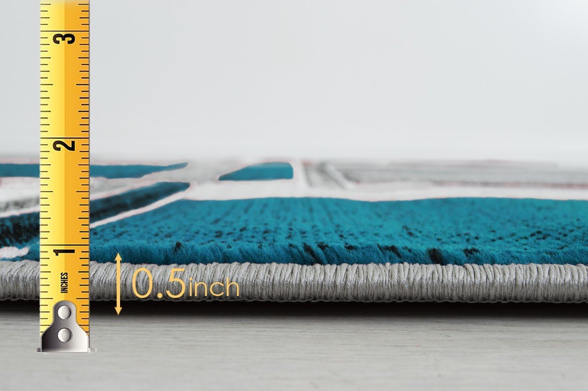 Modern Cubism Area Rug – Hand Carved and Stylish