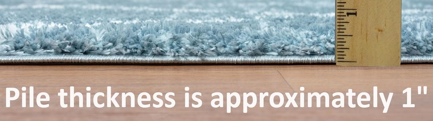 HR Luxurious Moroccan Diamond Shag Rug | Plush 1-Inch-High Pile Soft & Durable Area Rug #26222