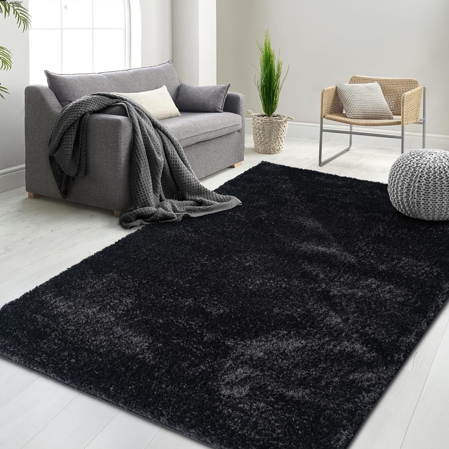 HR Plush Solid Color Shag Rug Thick Pile, High-End, Soft & Cozy Floor Carpet for Bedroom & Living Room #26227