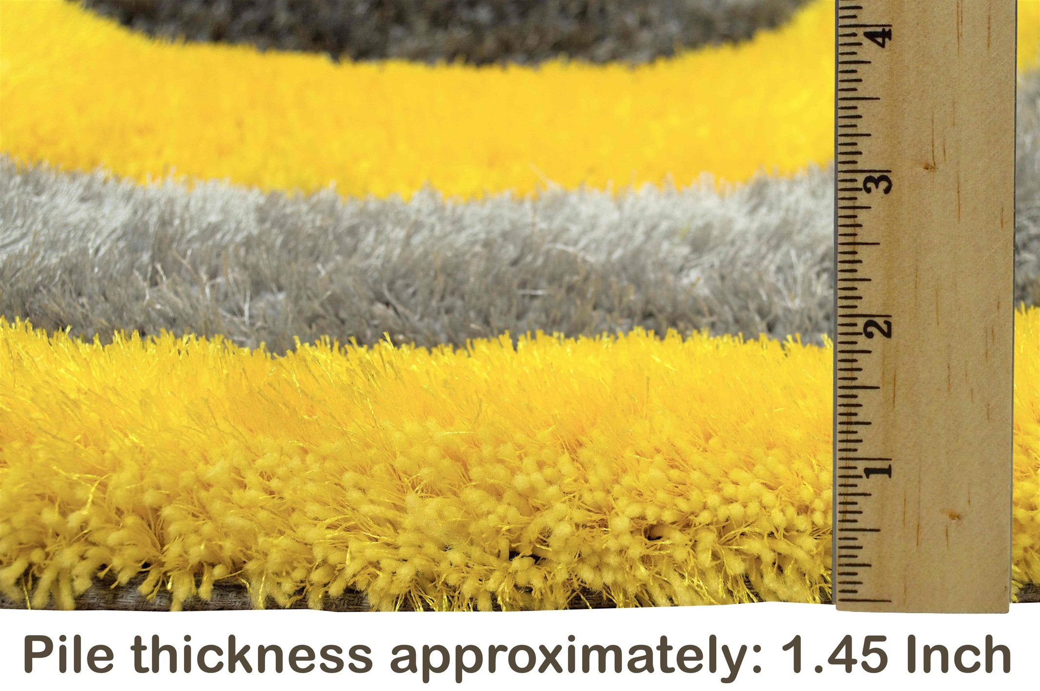 3-D Hand Carved Shaggy Rug - Soft Modern Colors