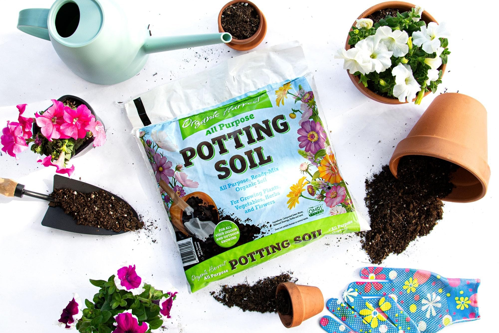 Organic Potting Soil Mix - All Purpose Ready-to-Use Garden Soil for Indoor-Outdoor Plants, Vegetables, Herbs & Flowers - Enriched with Nutrients, Eco-Friendly