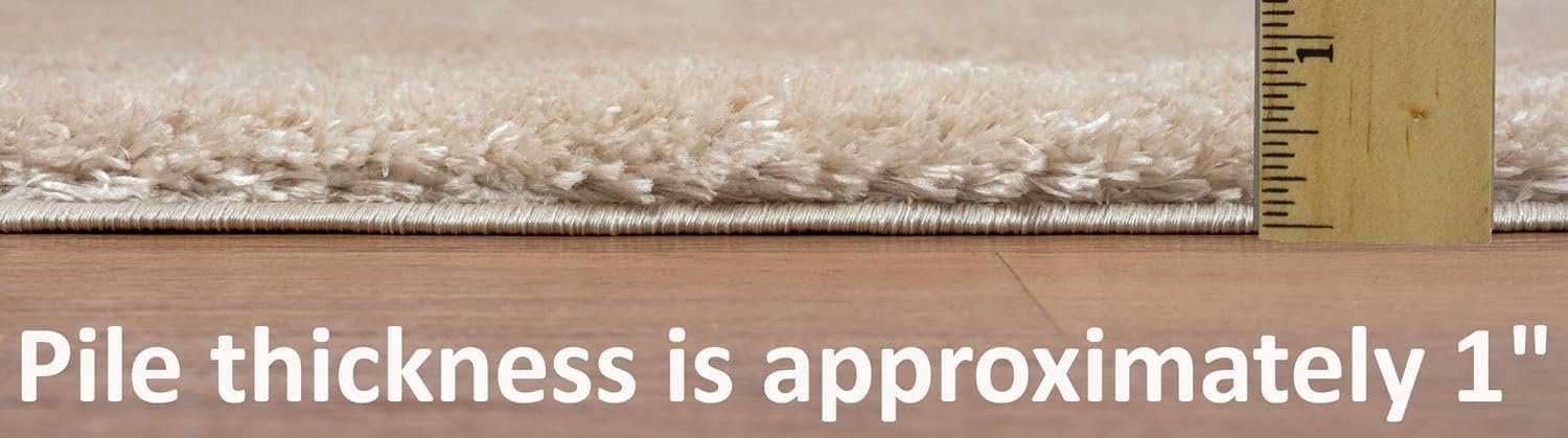 HR Plush Solid Color Shag Rug Thick Pile, High-End, Soft & Cozy Floor Carpet for Bedroom & Living Room #26227