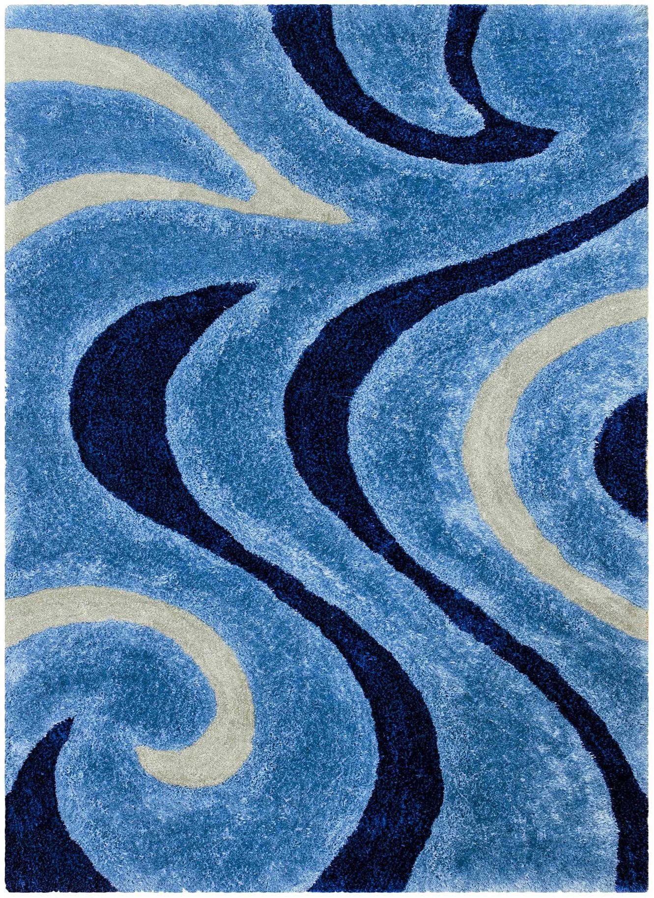 3-D Hand Carved Shaggy Rug #06