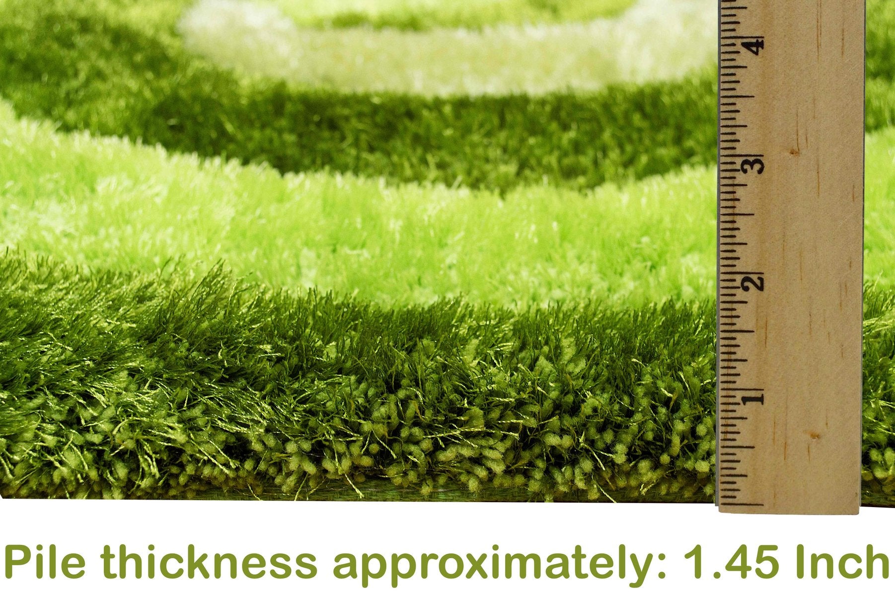 3-D Hand Carved Shaggy Rug - Soft Modern Colors