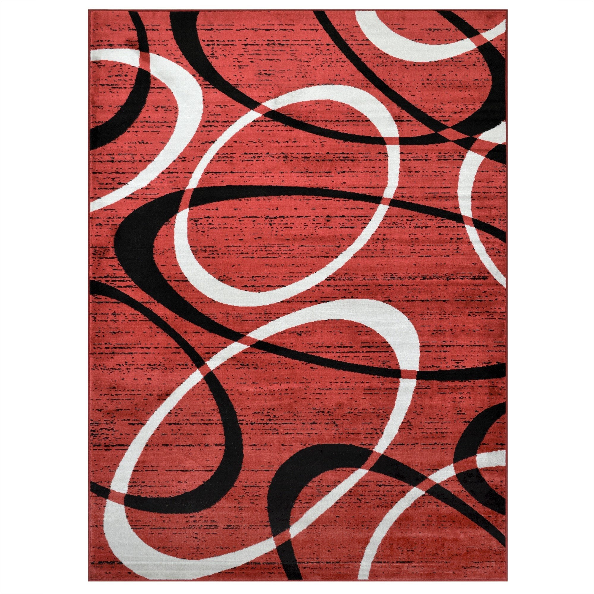 Modern Bohemian Oval Rug - Available in gray, red, beige, and blue.