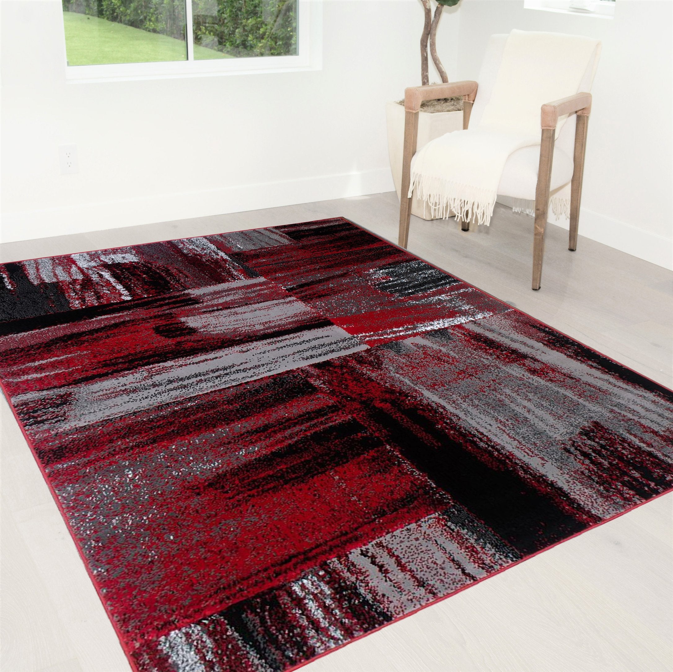 Modern Brush Stroke Rug – Soft, Colorful, and Easy to Clean - Mixed Color Rugs