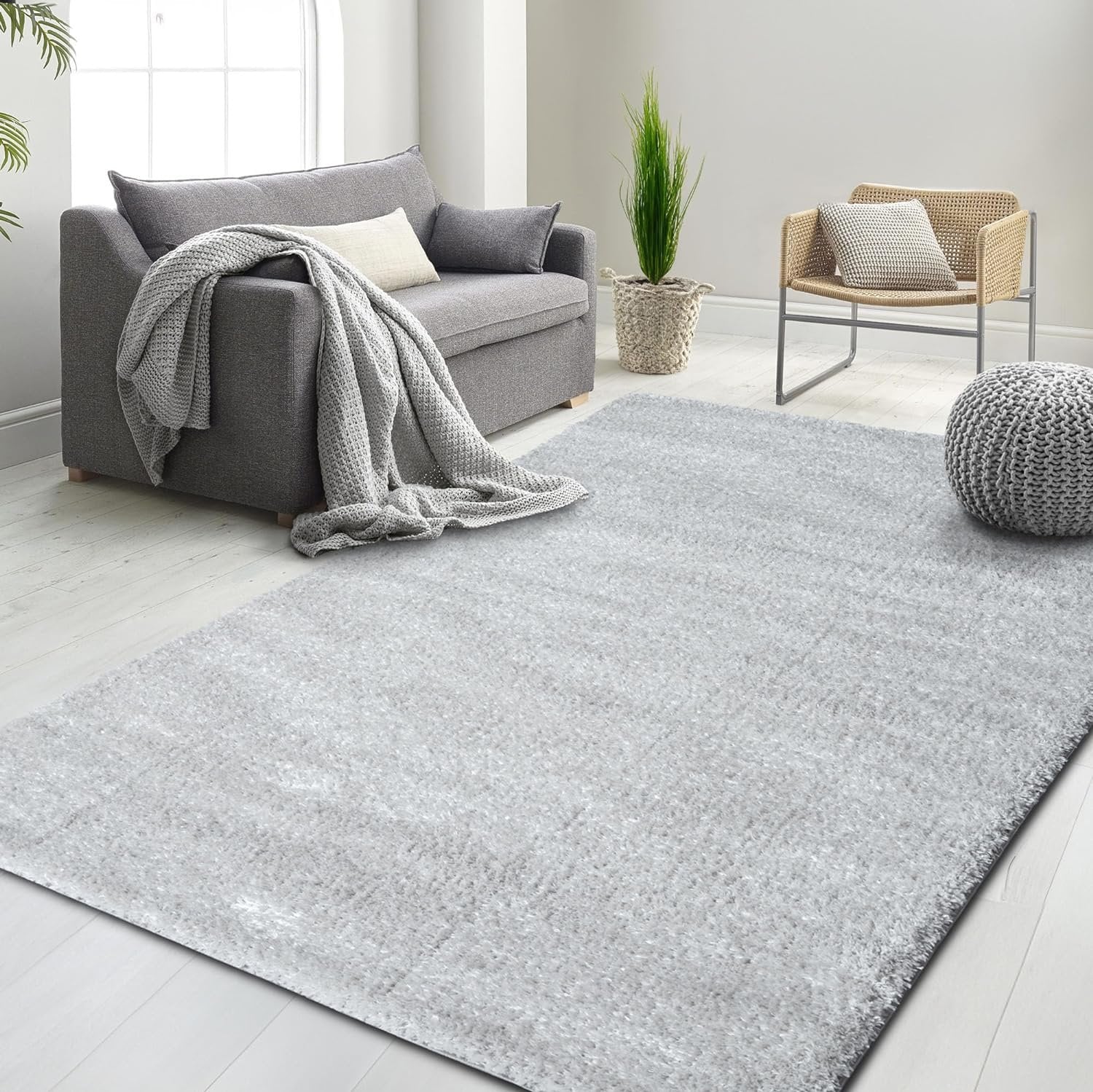 HR Plush Solid Color Shag Rug Thick Pile, High-End, Soft & Cozy Floor Carpet for Bedroom & Living Room #26227