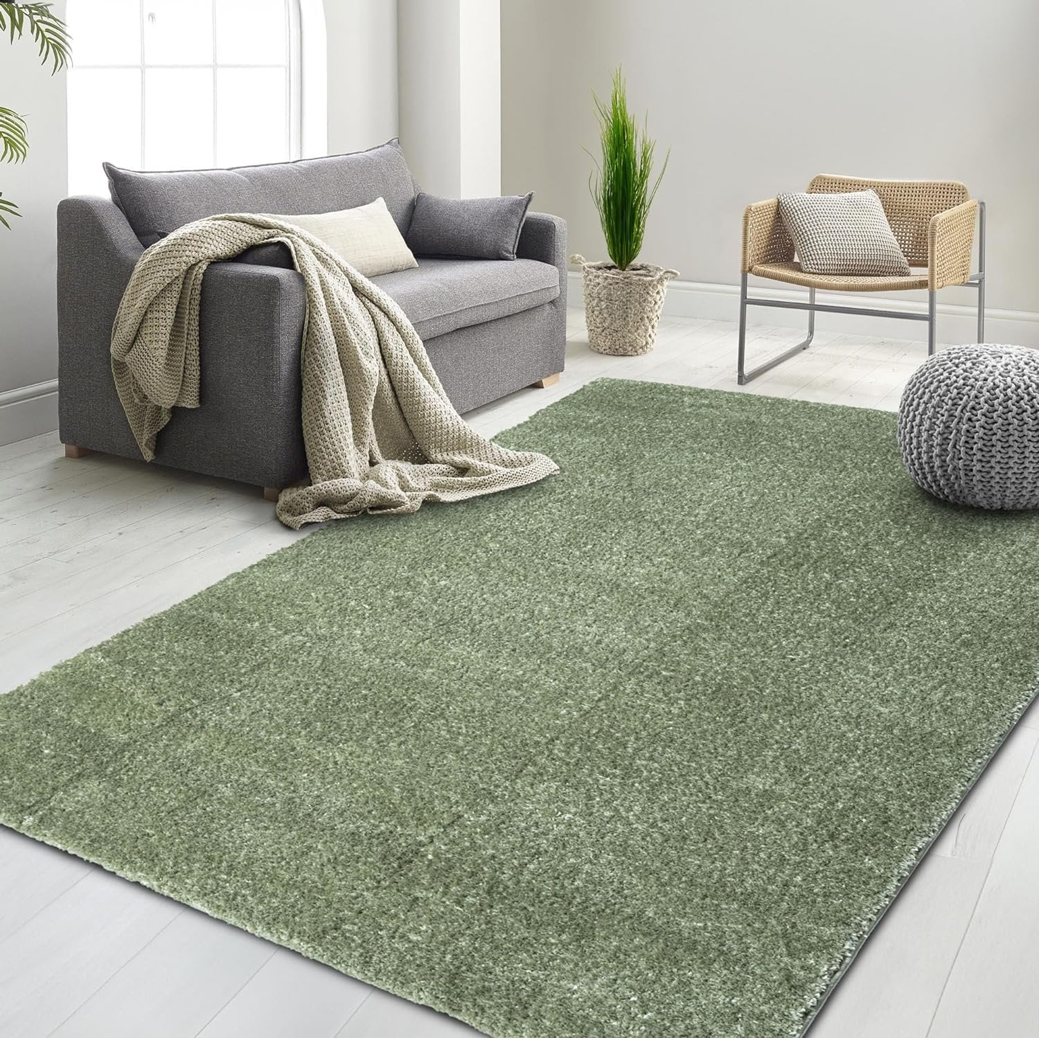 HR Plush Solid Color Shag Rug Thick Pile, High-End, Soft & Cozy Floor Carpet for Bedroom & Living Room #26227