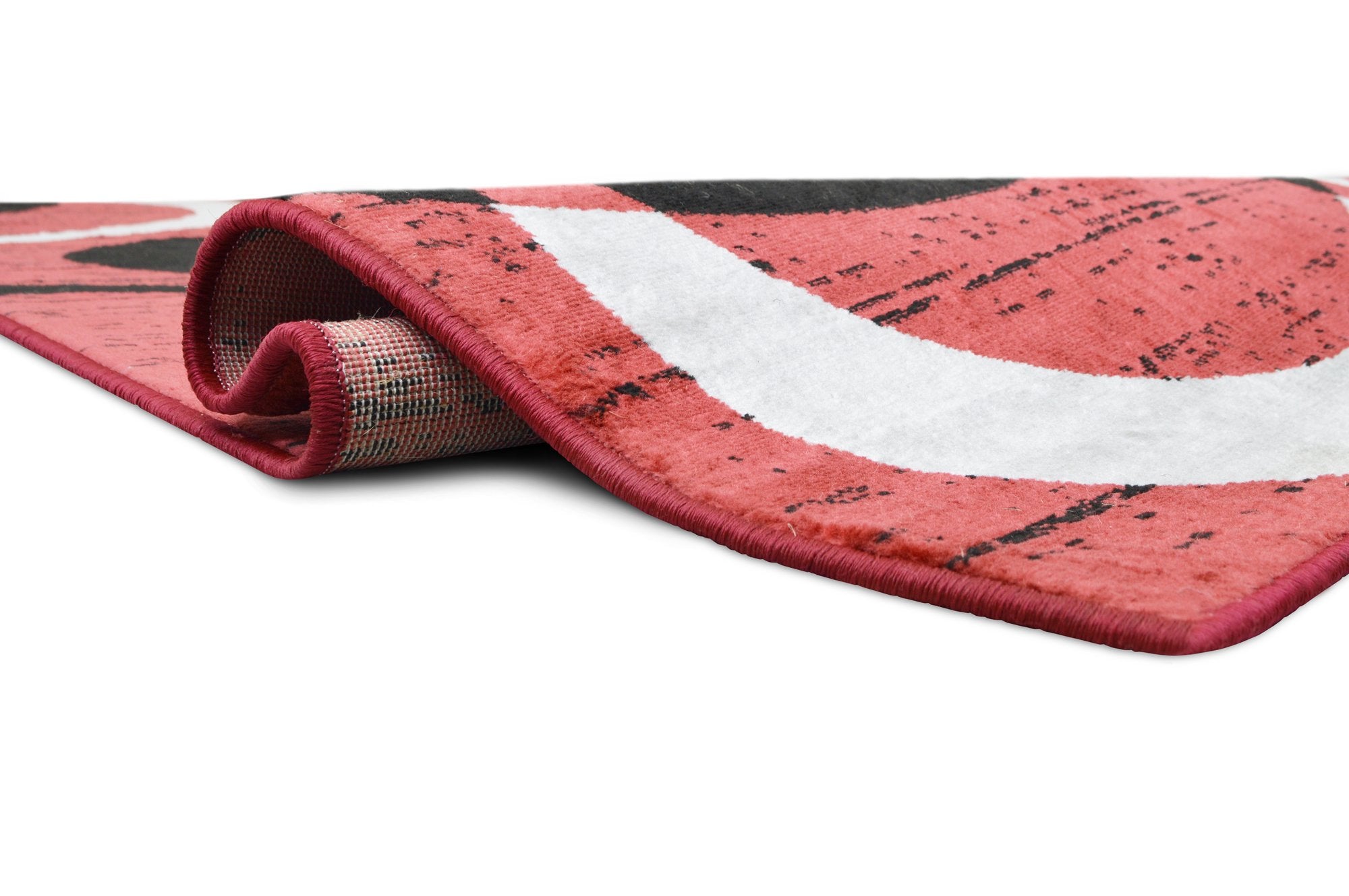 Modern Bohemian Oval Rug - Available in gray, red, beige, and blue.