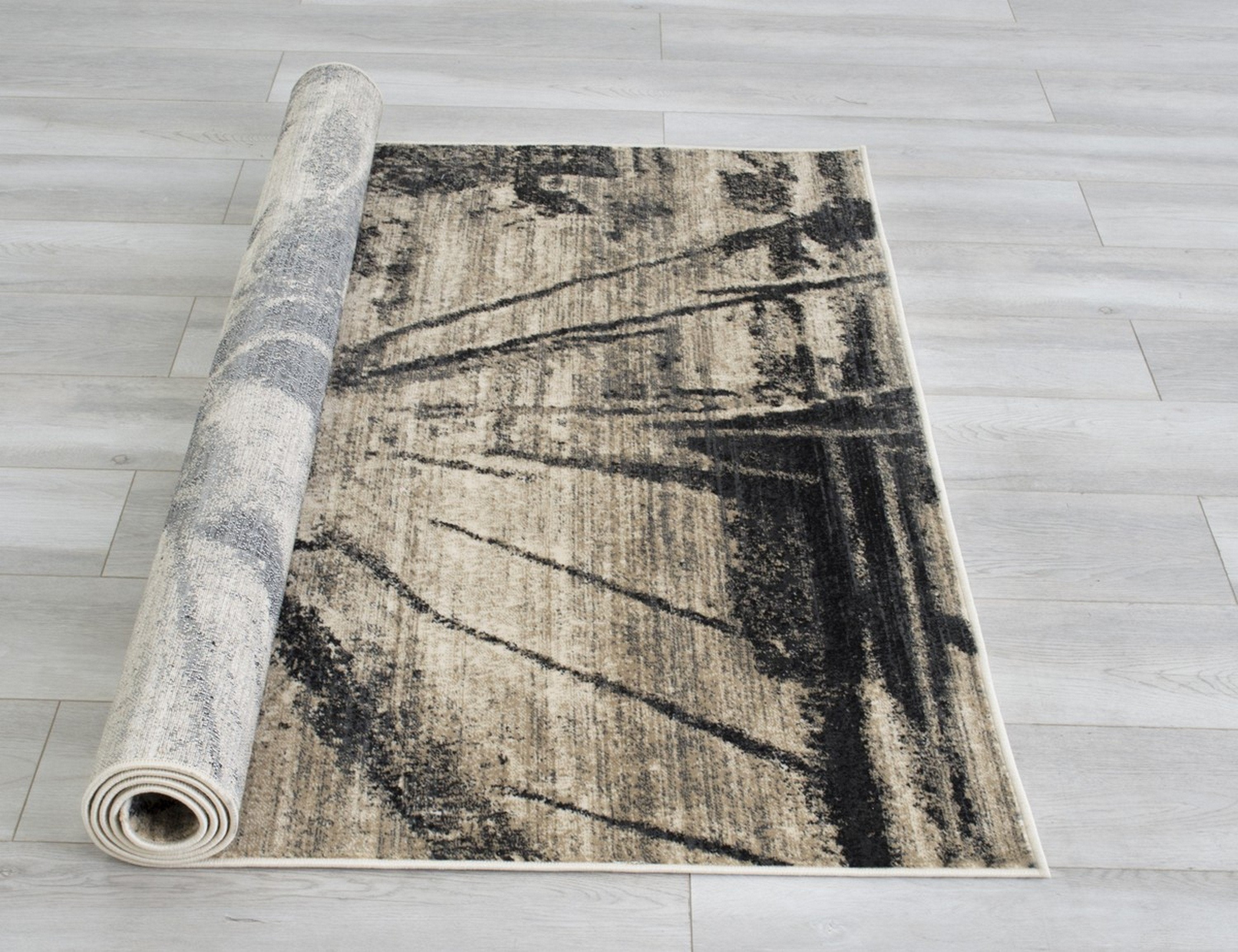 Abstract Splash Pattern Rug - Burgundy, Maroon, and Gold Design