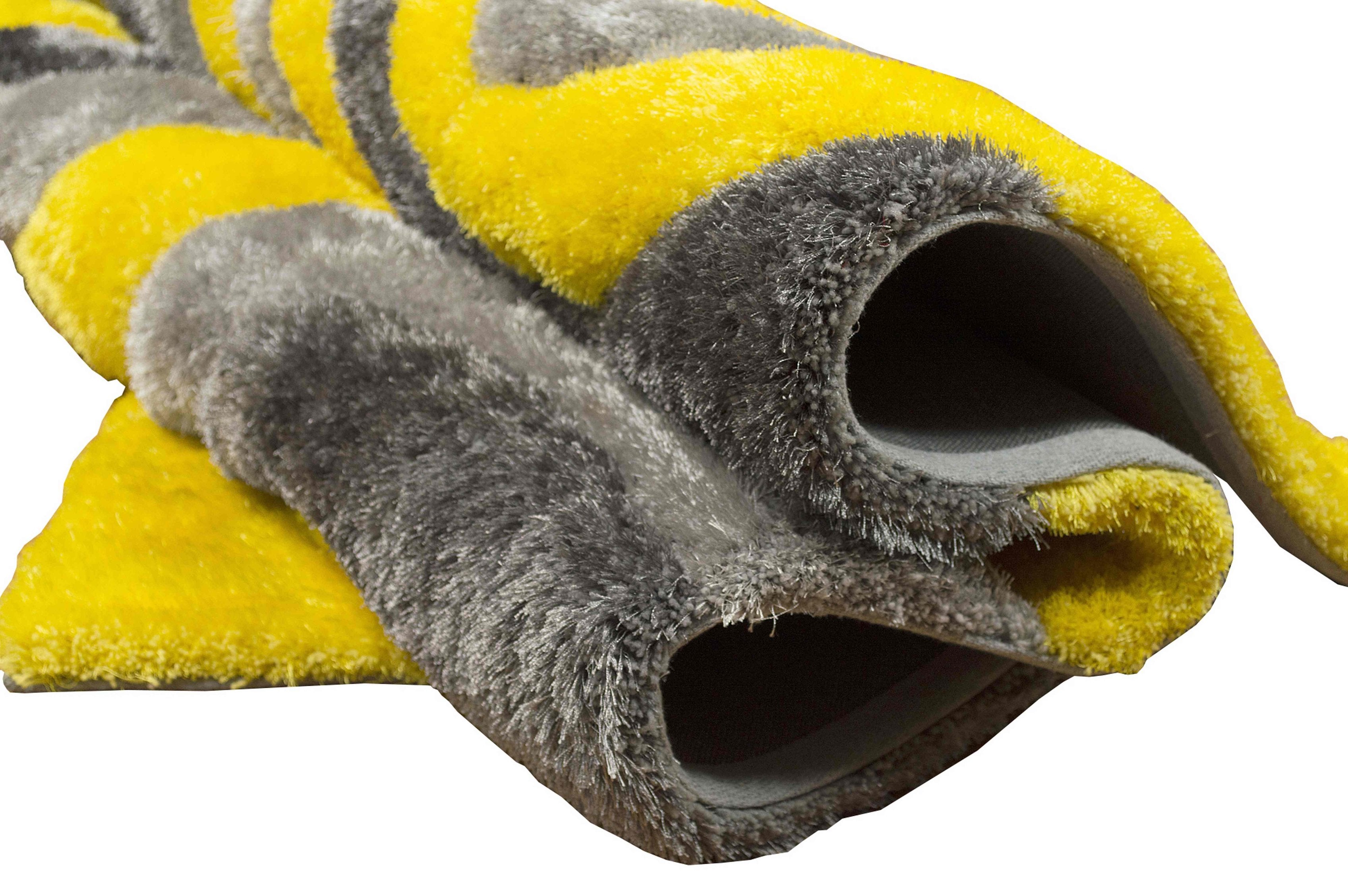 3-D Hand Carved Shaggy Rug - Soft Modern Colors