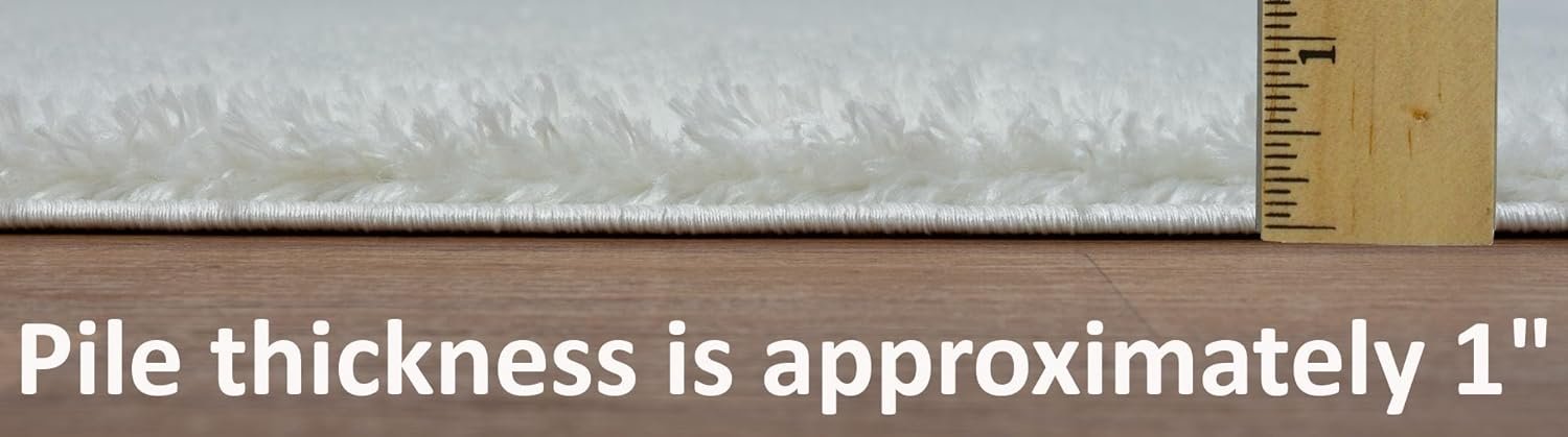 HR Plush Solid Color Shag Rug Thick Pile, High-End, Soft & Cozy Floor Carpet for Bedroom & Living Room #26227