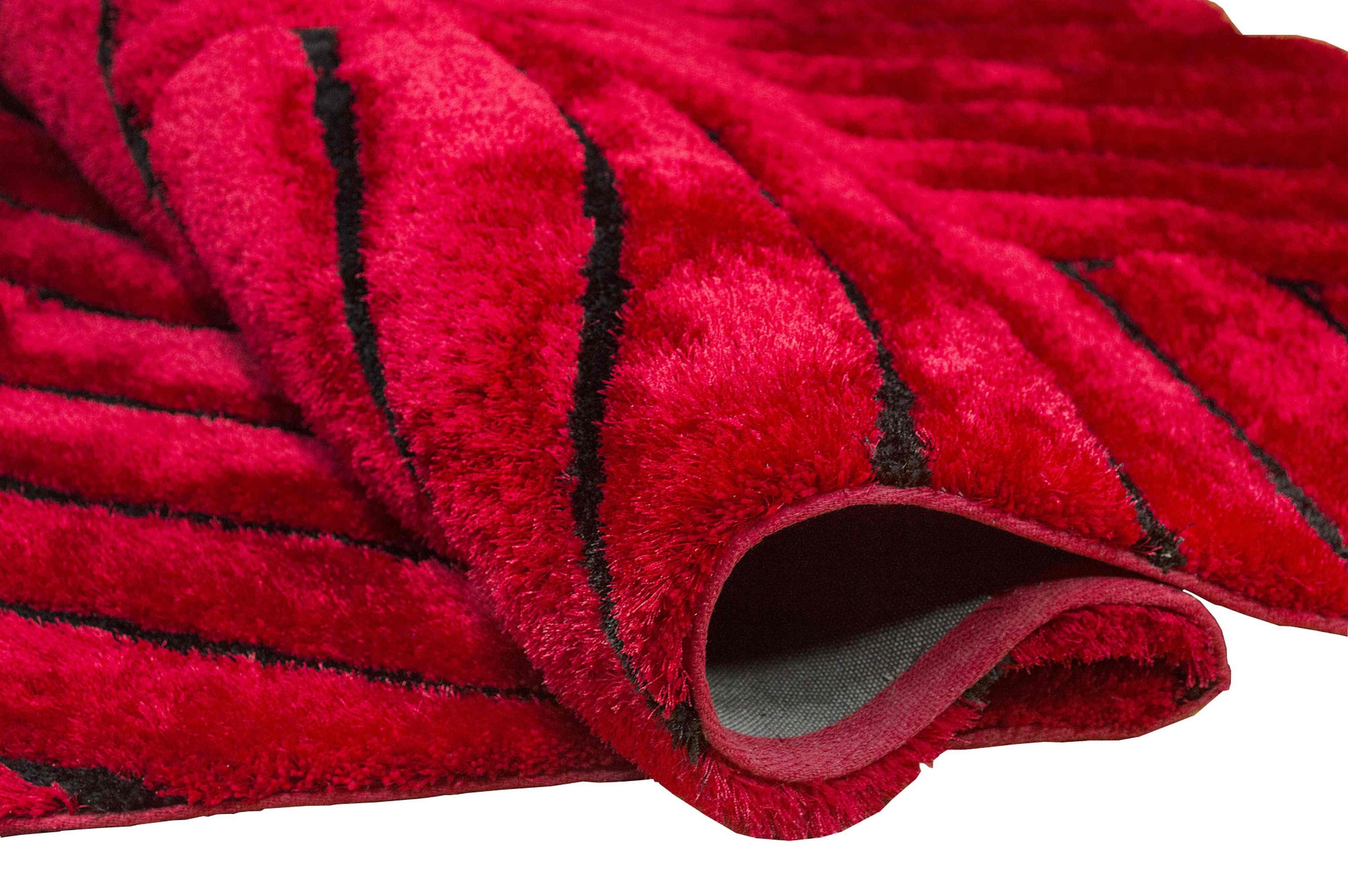 3-D Hand Carved Shaggy Rug - Soft Modern Colors