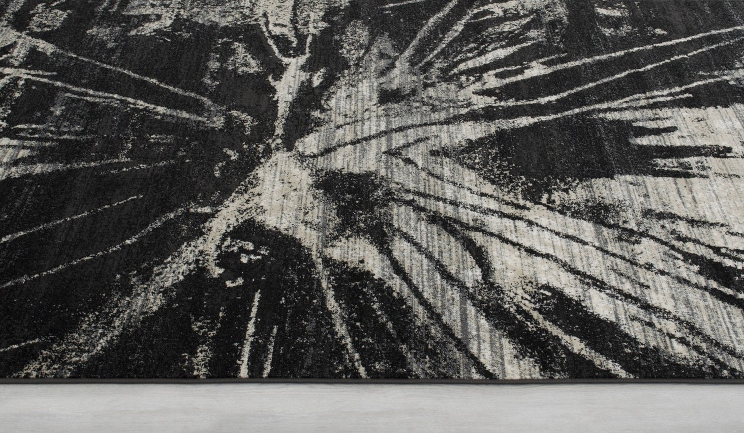 Abstract Splash Pattern Rug - Burgundy, Maroon, and Gold Design