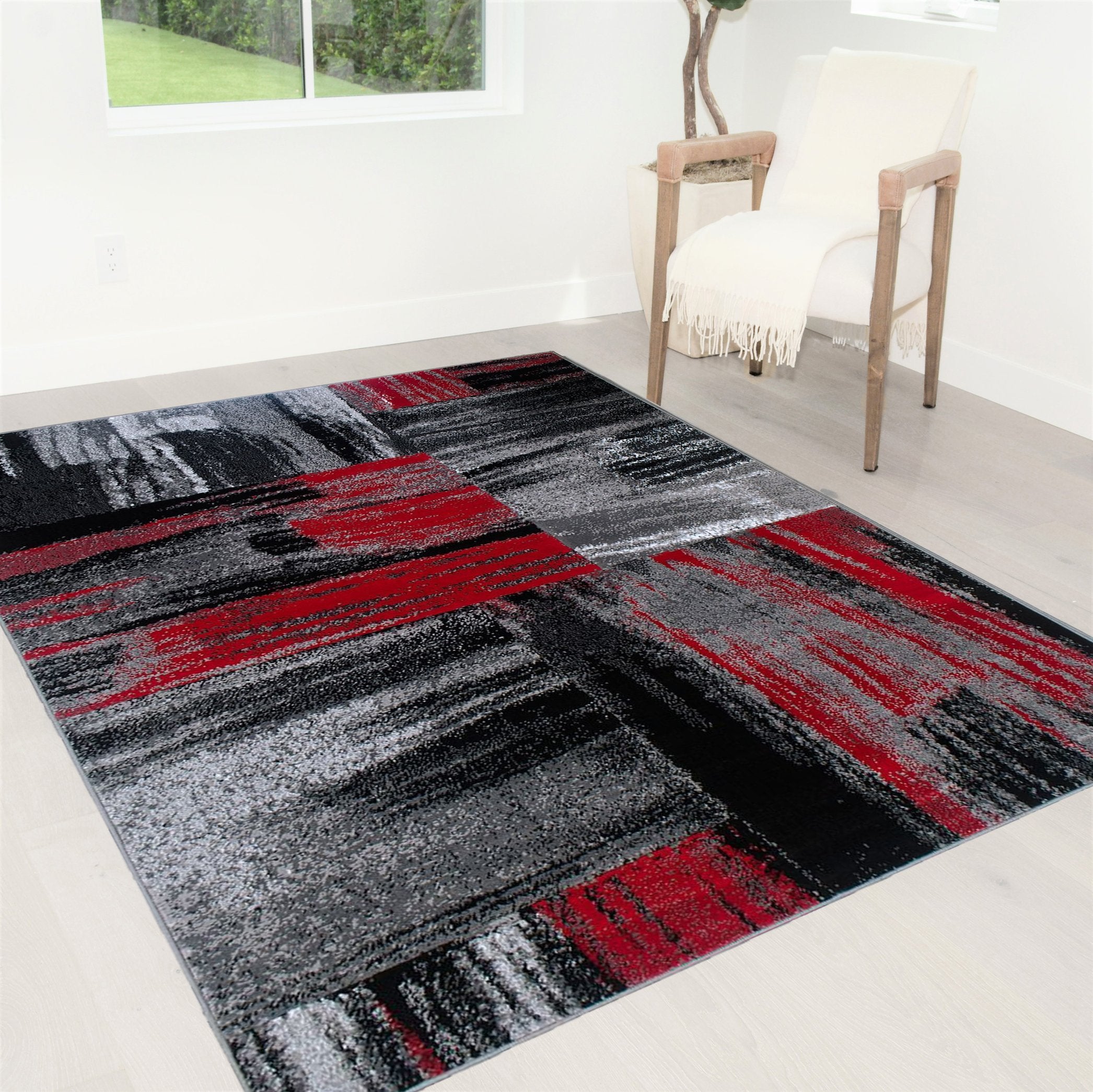 Modern Brush Stroke Rug – Soft, Colorful, and Easy to Clean - Mixed Color Rugs