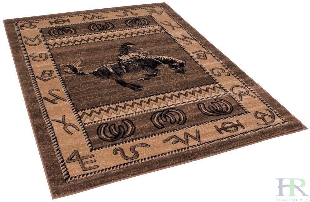 HR Horse Cabin Lodge Area rug #370
