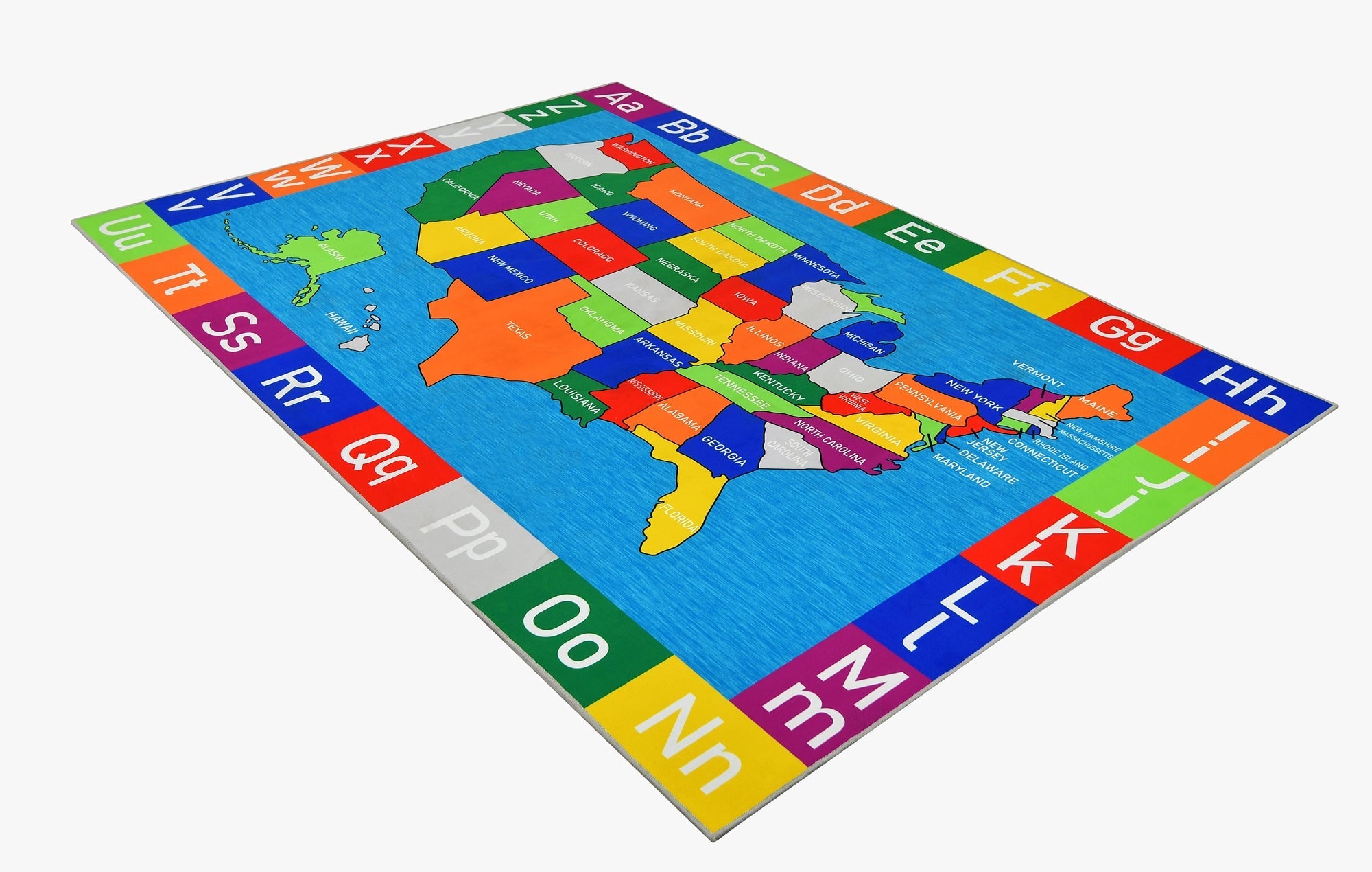 HR Premium Non-Slip USA Alphabet Area Rug