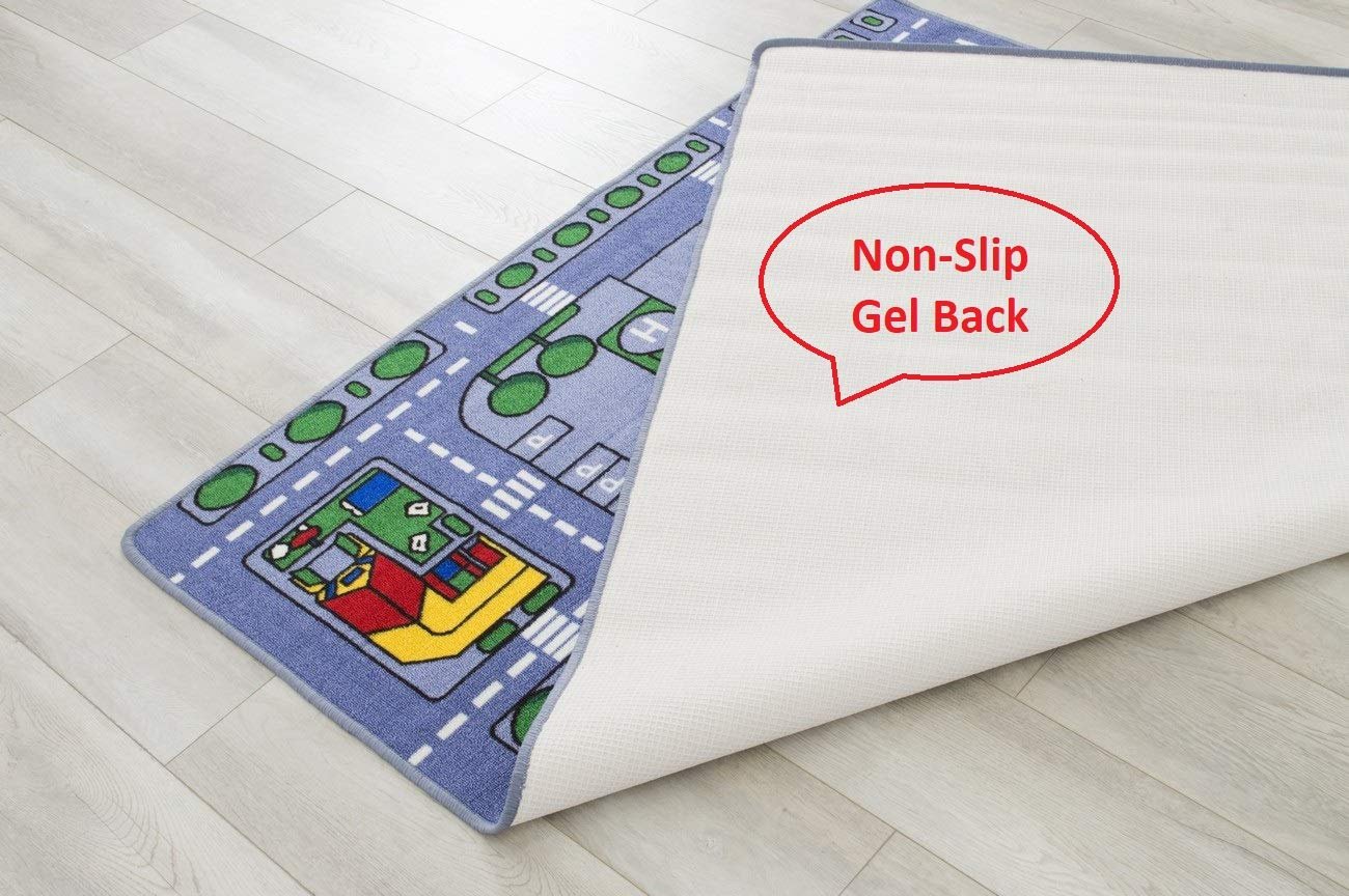 Kids Car Road Rugs City Map Educational Play mat-Non-Slip