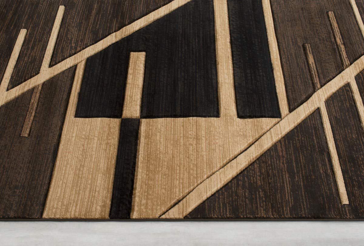 Monochromatic Rug/Linier Design Hand Carved 11