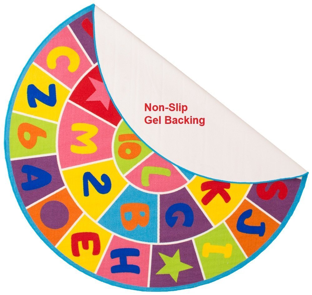 Letters and Numbers Non-Slip Rug