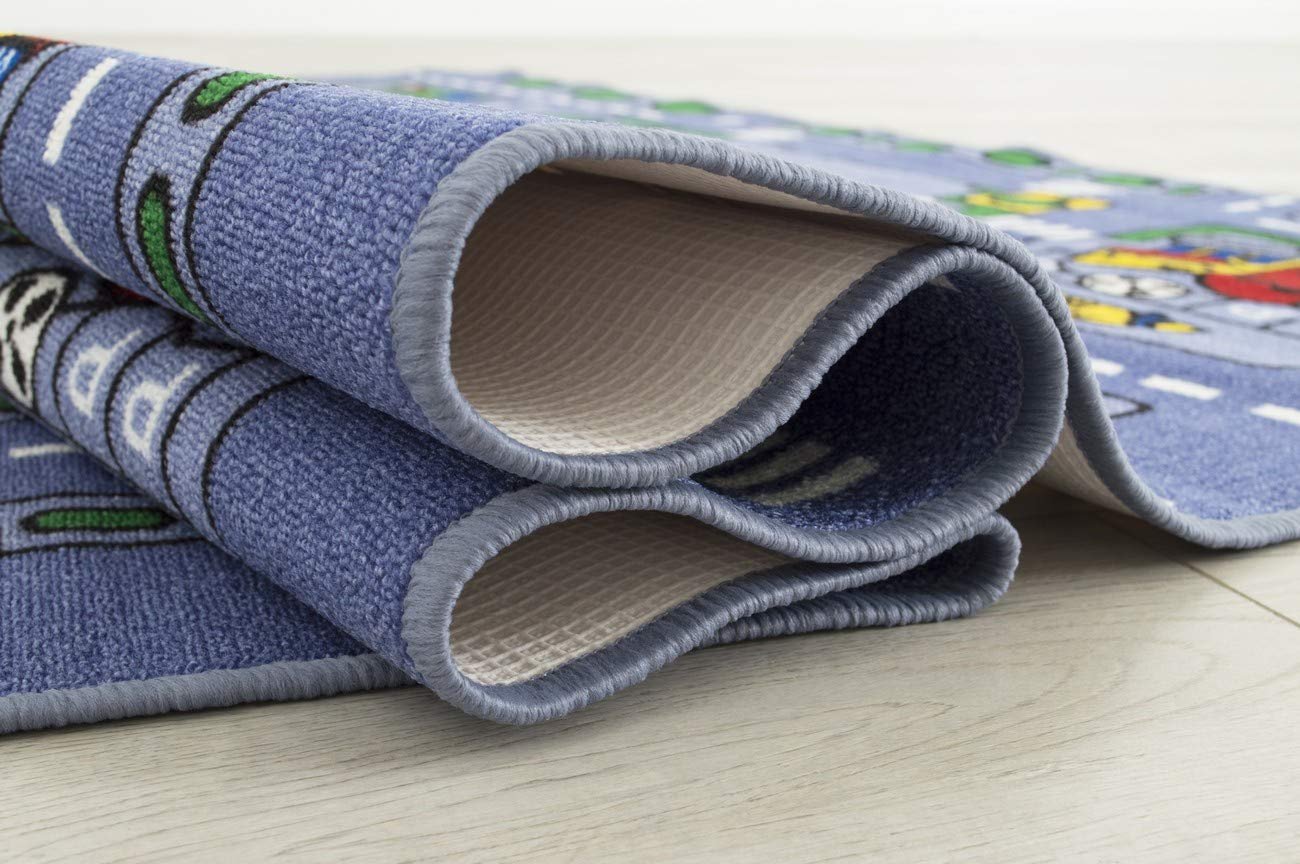 Kids Car Road Rugs City Map Educational Play mat-Non-Slip