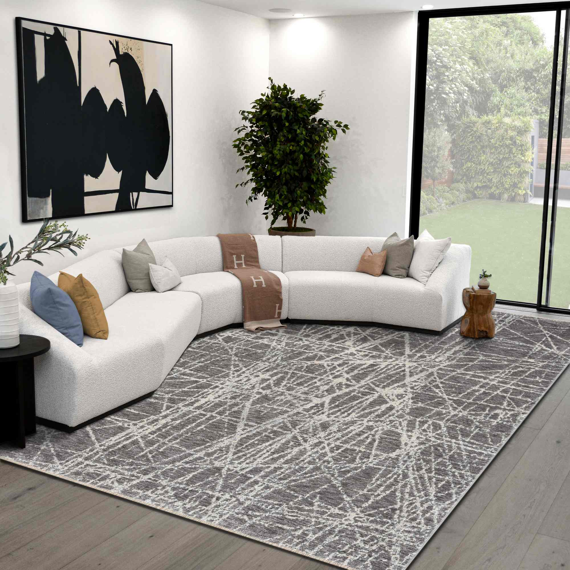 HR Area Rug Marble Random Scratch line Pattern #50