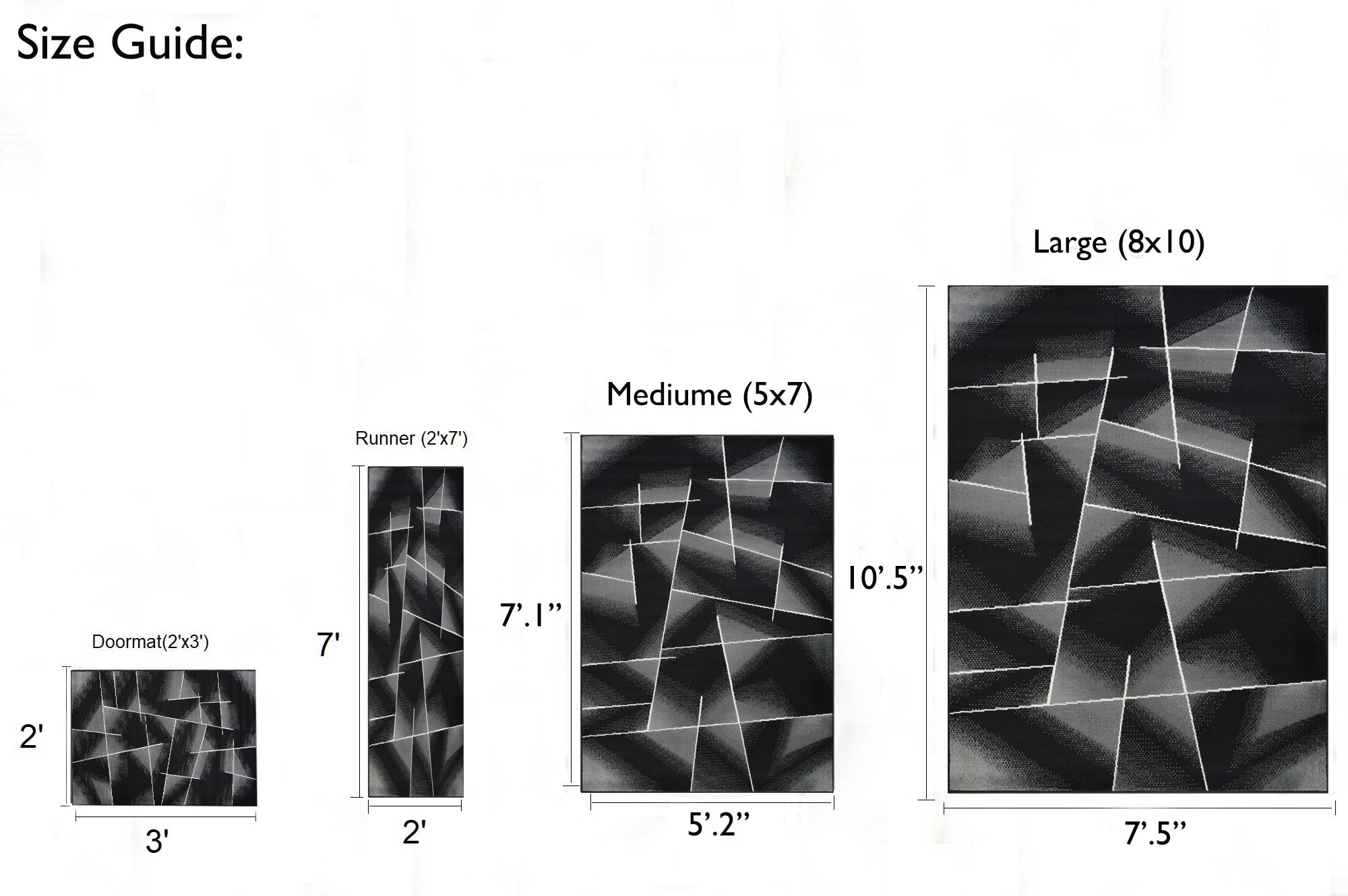 Square Rug Comfy shed Free Stain Resistant 41