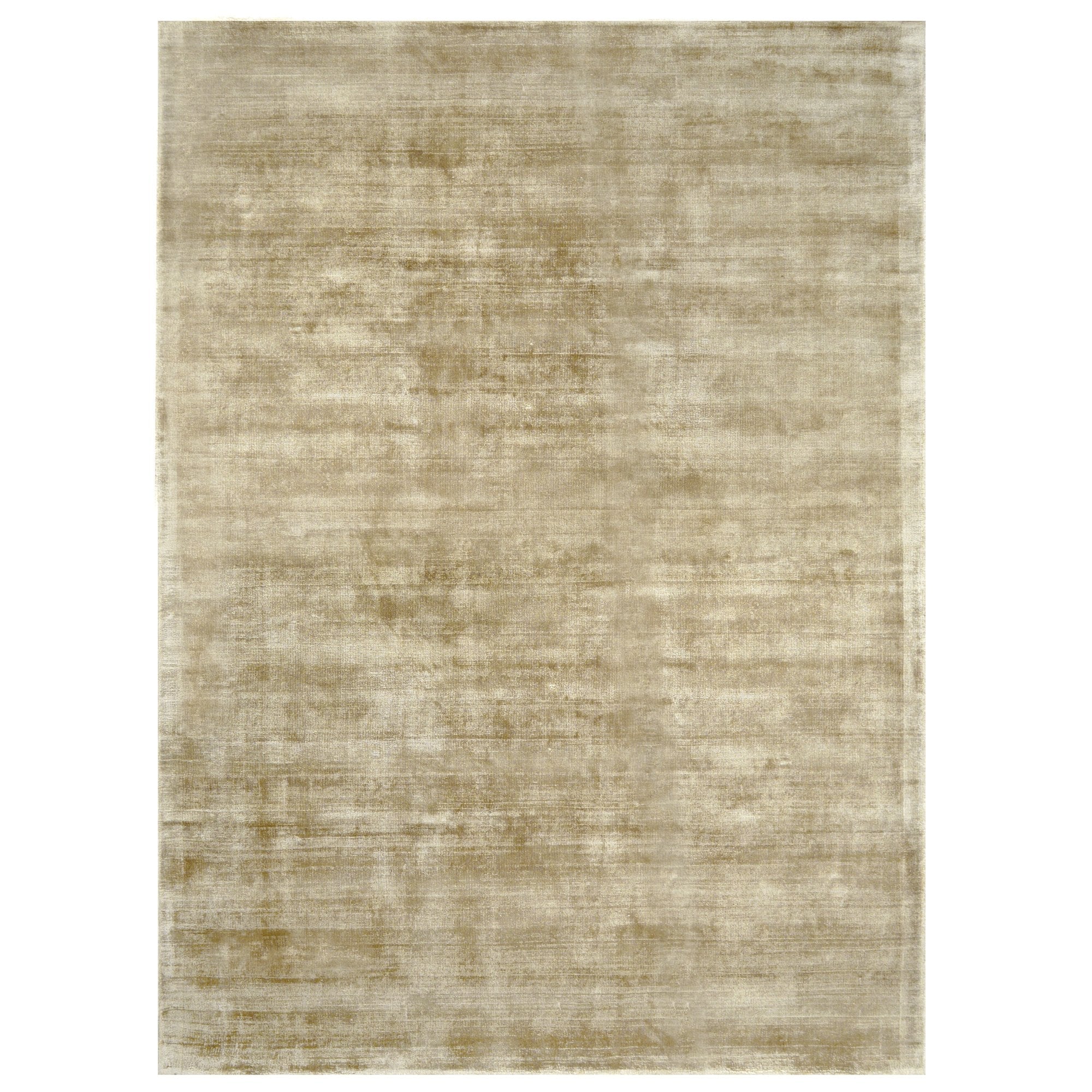 Champagne Color Rugs Viscose Ultra-Soft Hand Knotted in India Rugs for Dining Room