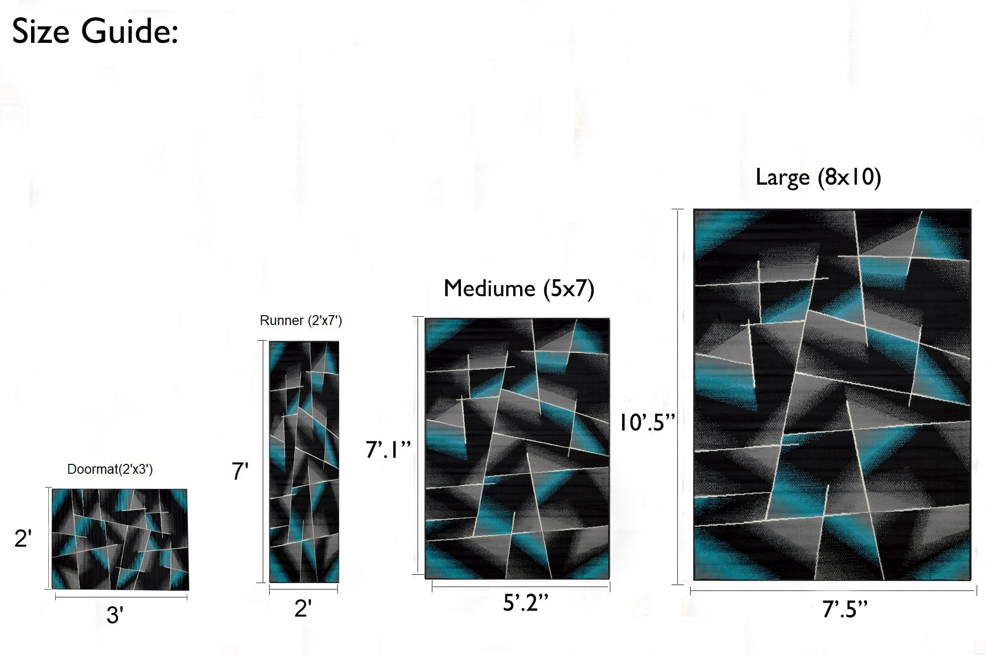 Square Rug Comfy shed Free Stain Resistant 41