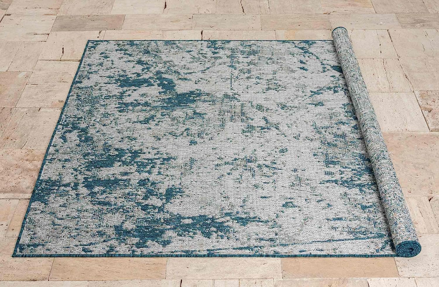 Waterproof Abstract Outdoor Rug - Fade Resistant & Easy Clean