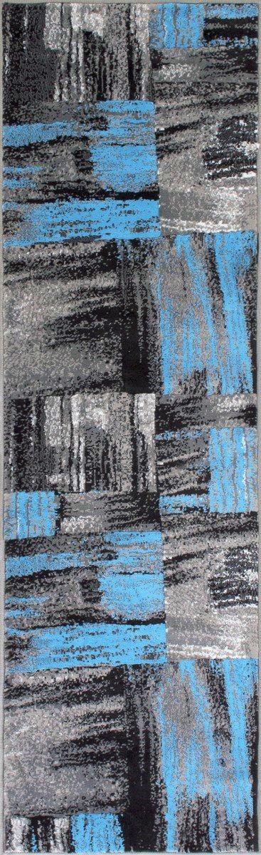 Modern Mixed Brush Color Pattern Area Rug – Various Sizes Available in Gray, Red, Beige, Blue, Lava, Orange, Electric Green, Yellow, Chocolate