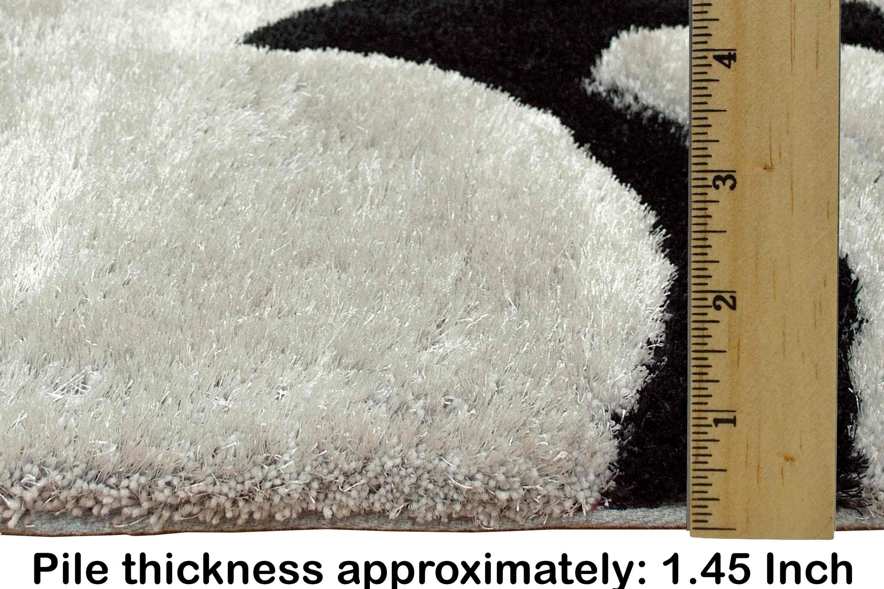 3-D Hand Carved Shaggy Rug #06