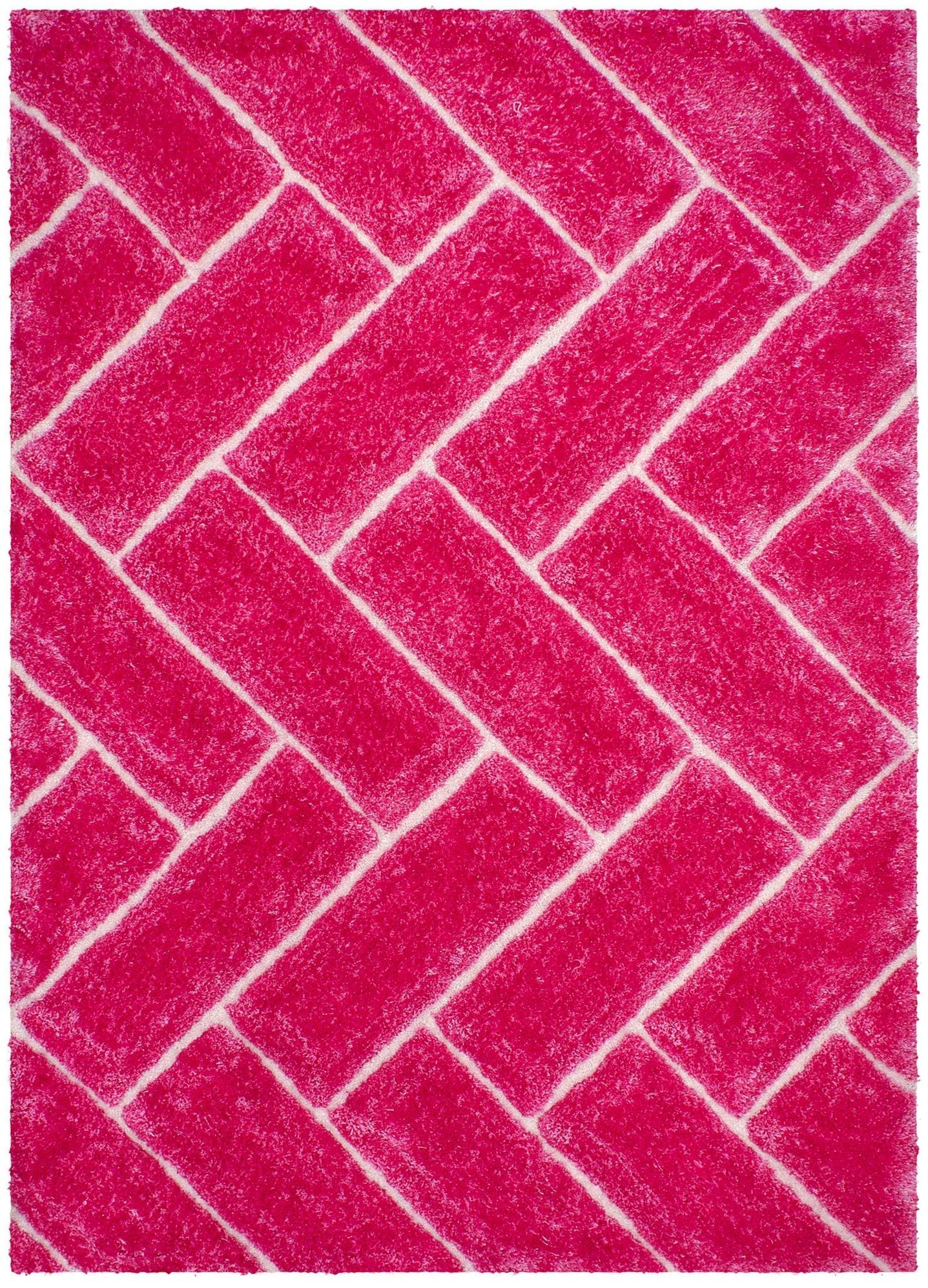 3-D Hand Carved Shaggy Rug - Soft Modern Colors