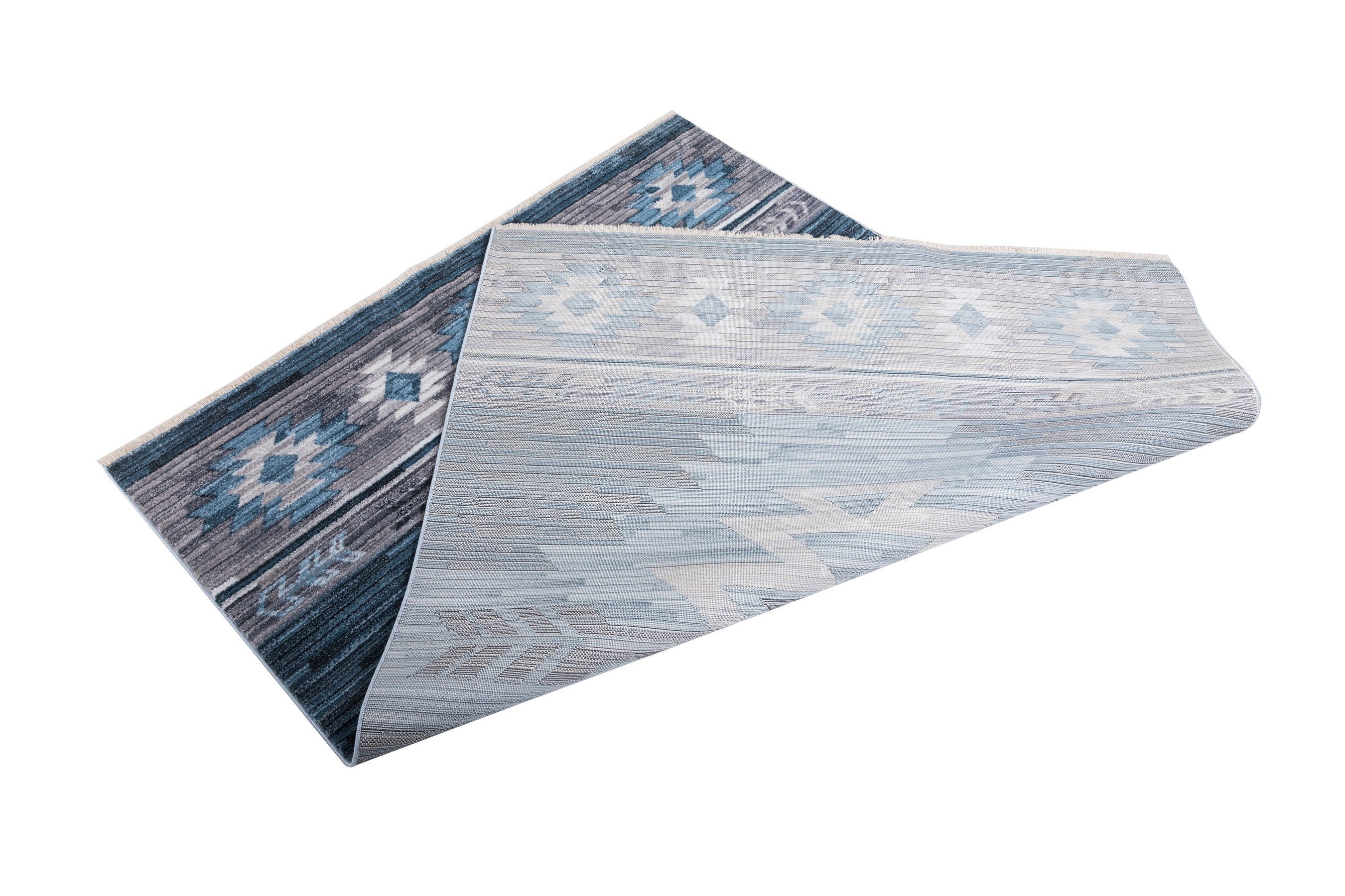 Navajo Tribal Rug – Easy Clean, Foldable, Rust/Grey/Black/Blue/Glacier/Orange/Denim